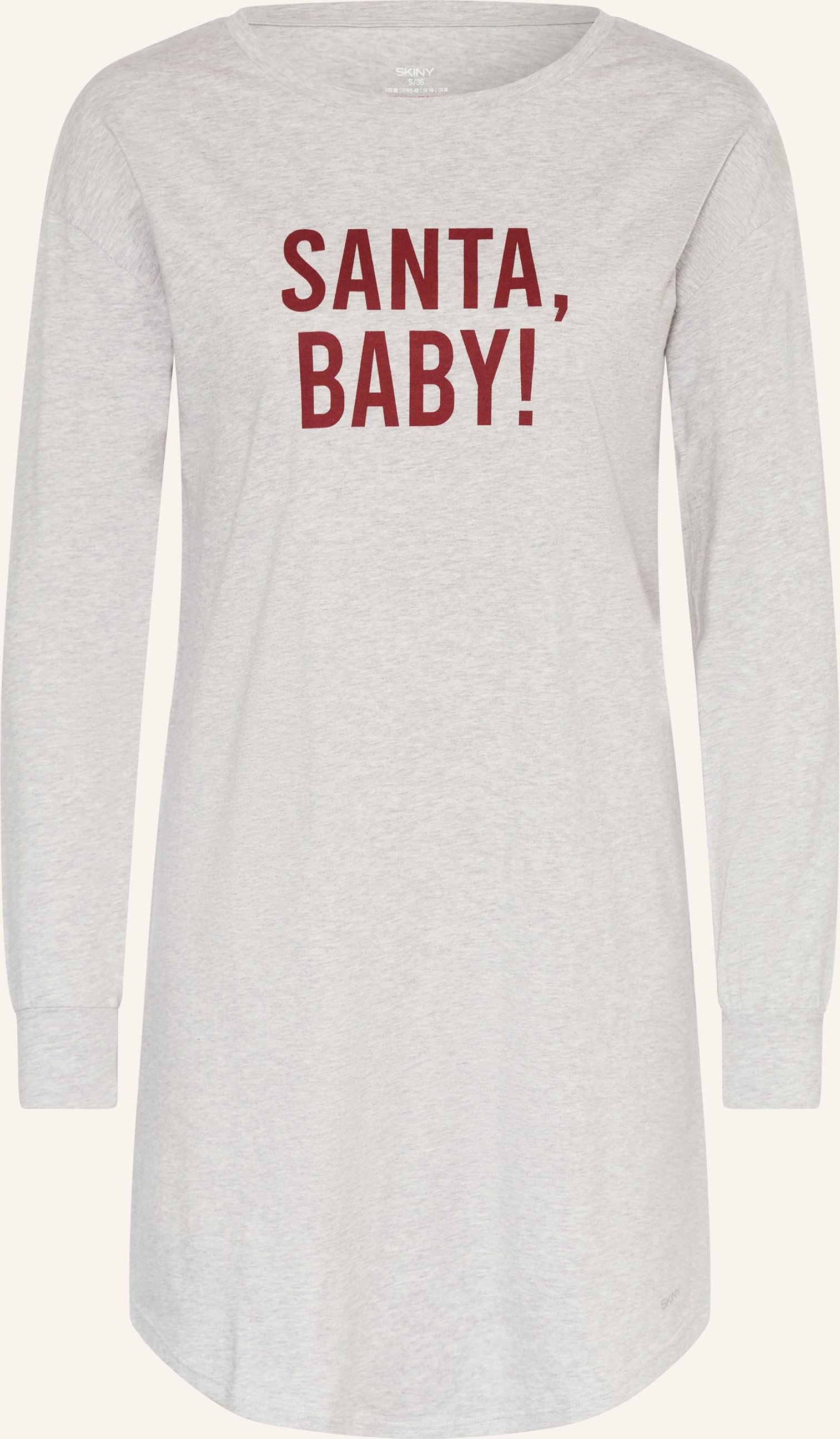 Skiny Nachthemd Night In Skiny grau