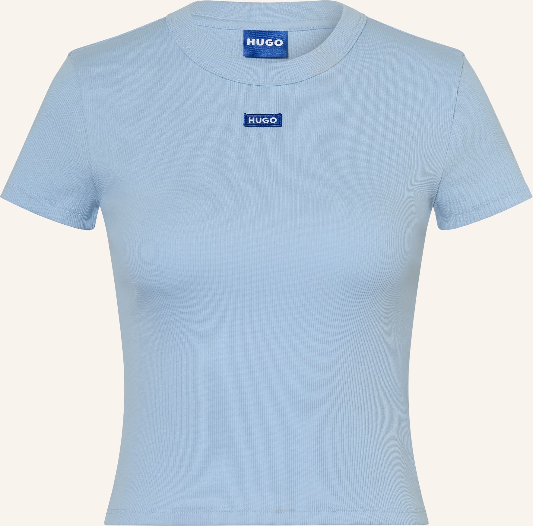 Hugo Cropped-Shirt blau