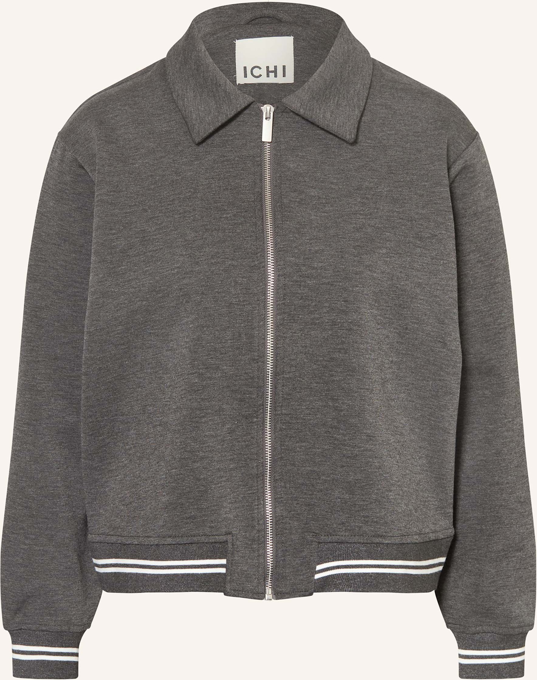 Ichi Sweatjacke Ihkate Sporty grau