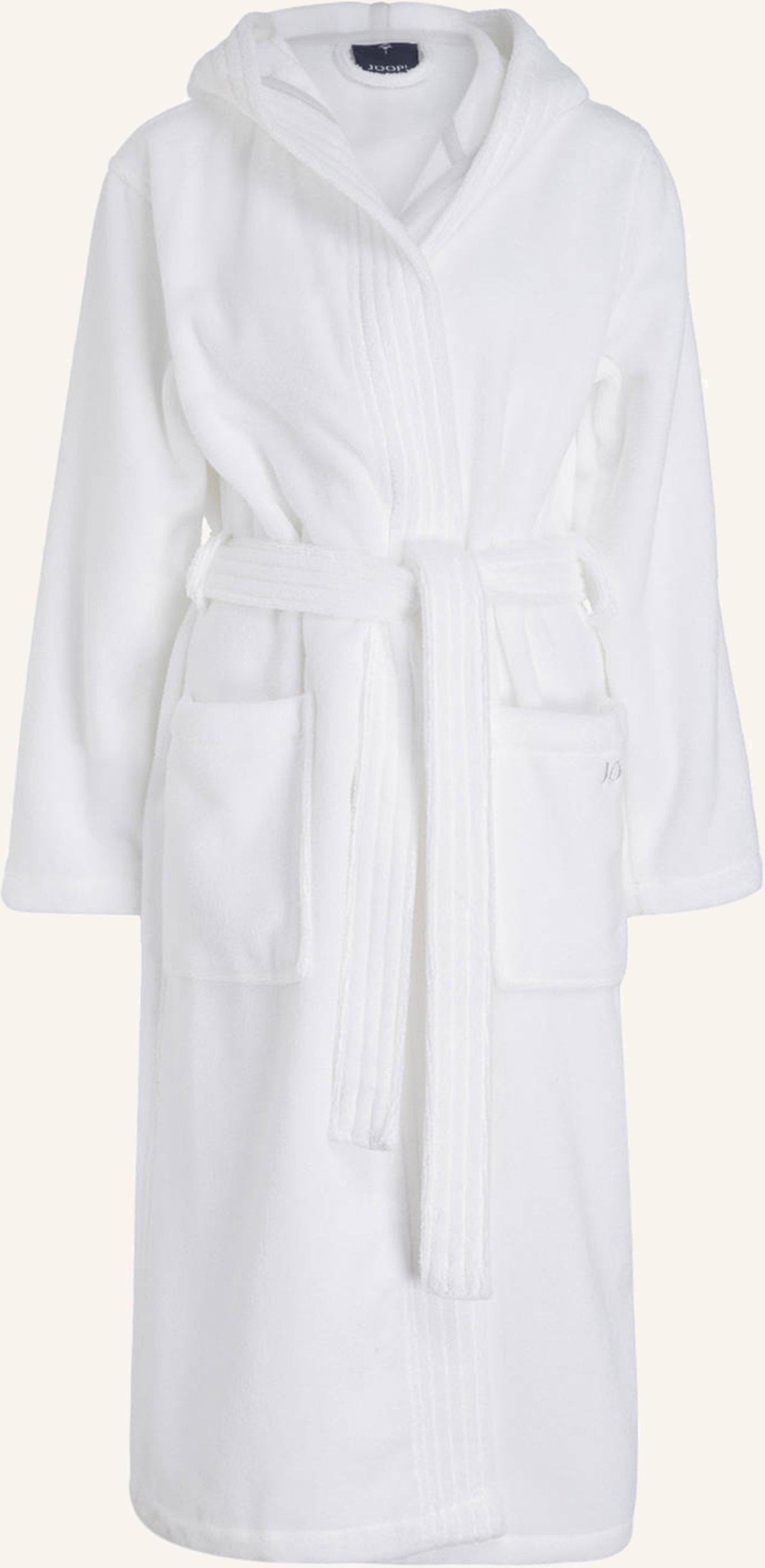 Joop! Damen-Bademantel Mit Kapuze weiss