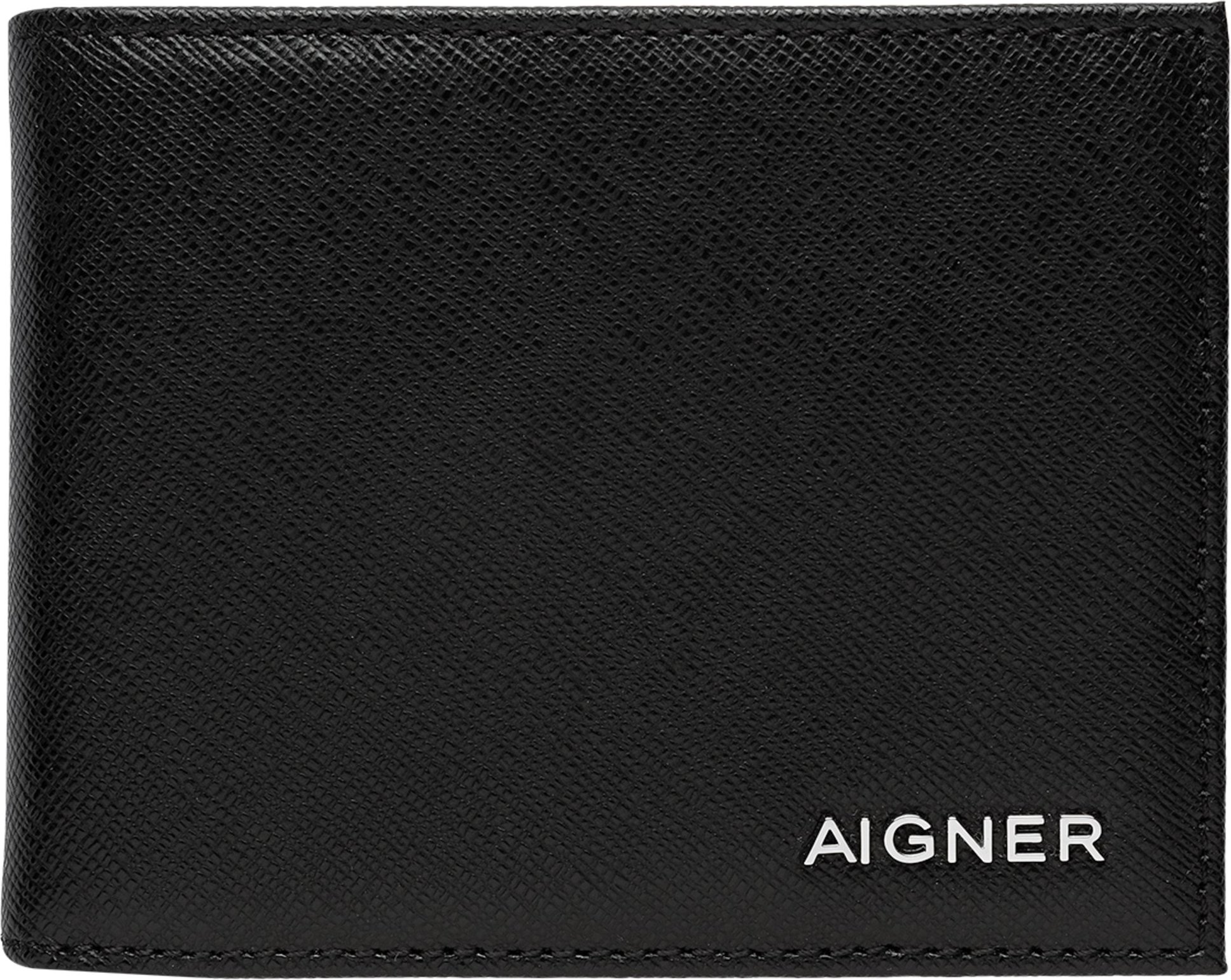 Aigner Geldbörse Saffiano schwarz