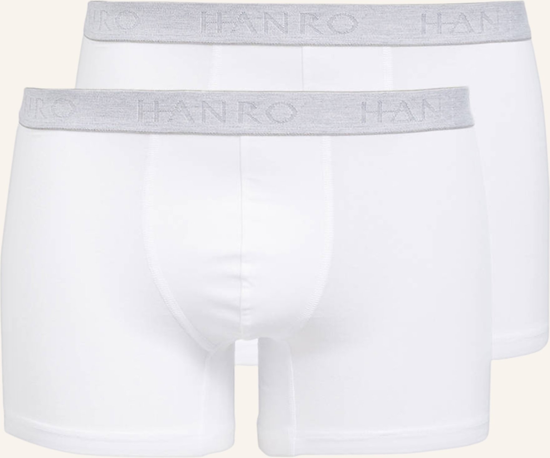 Hanro 2er-Pack Boxershorts Cotton Essentials weiss