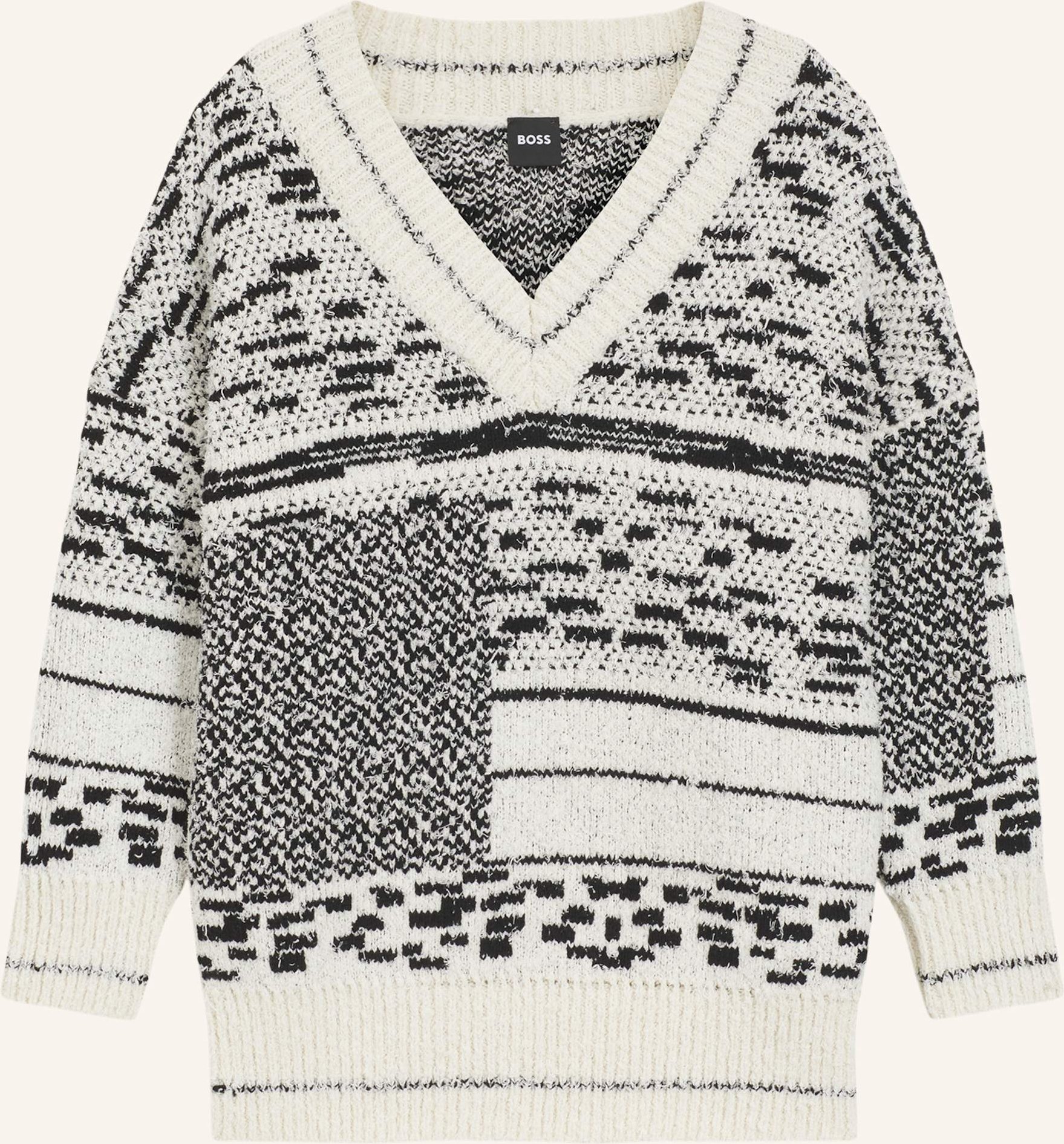 Boss Pullover Fucsia Relaxed Fit beige