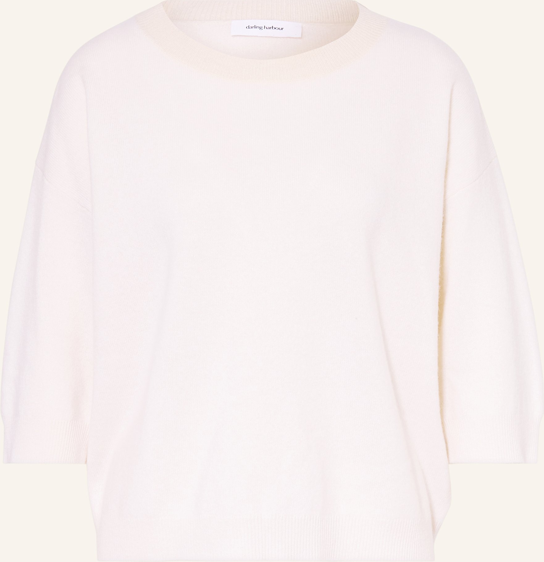 Darling Harbour Cashmere-Pullover Mit 3/4-Arm weiss