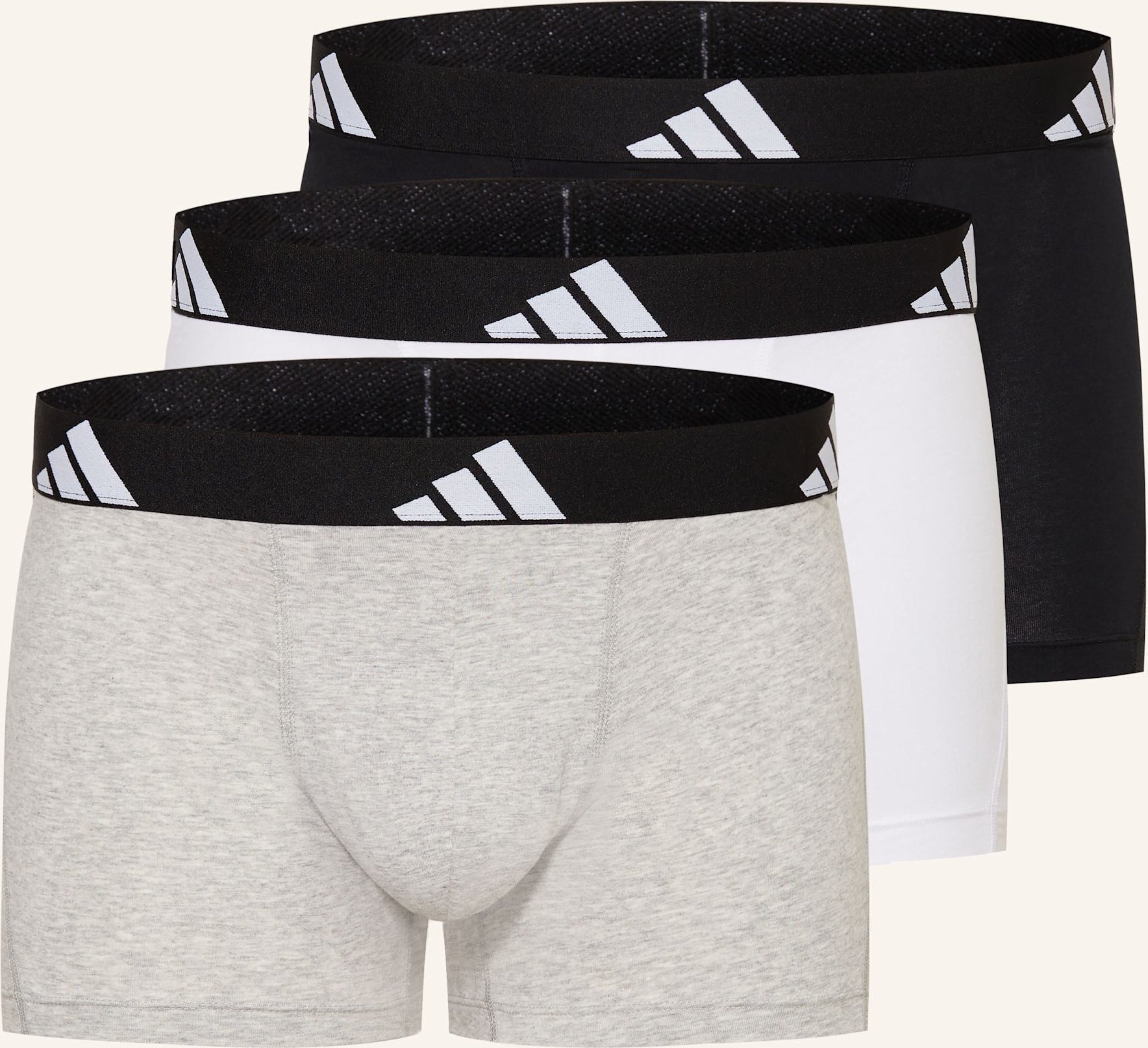Thumbnail - Adidas 3er-Pack Boxershorts Active Flex Cotton schwarz
