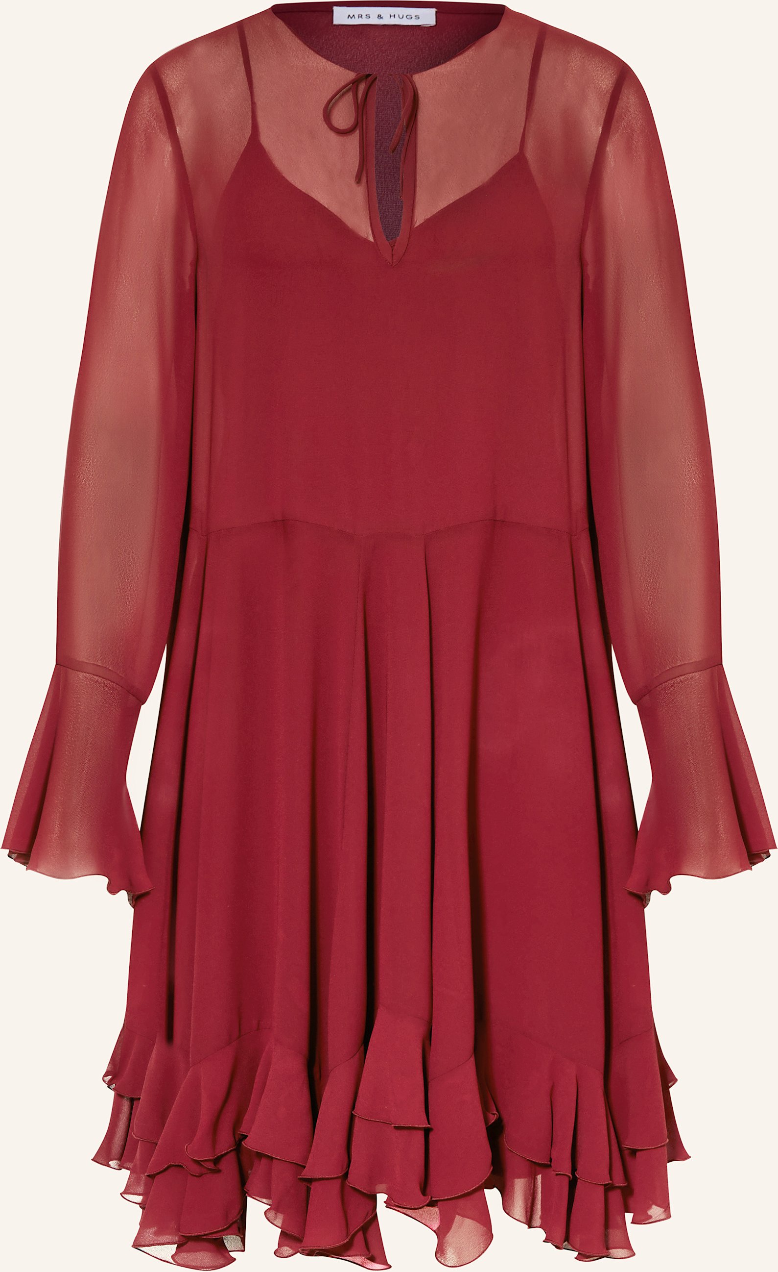 Mrs & Hugs Kleid Mit Volants rot