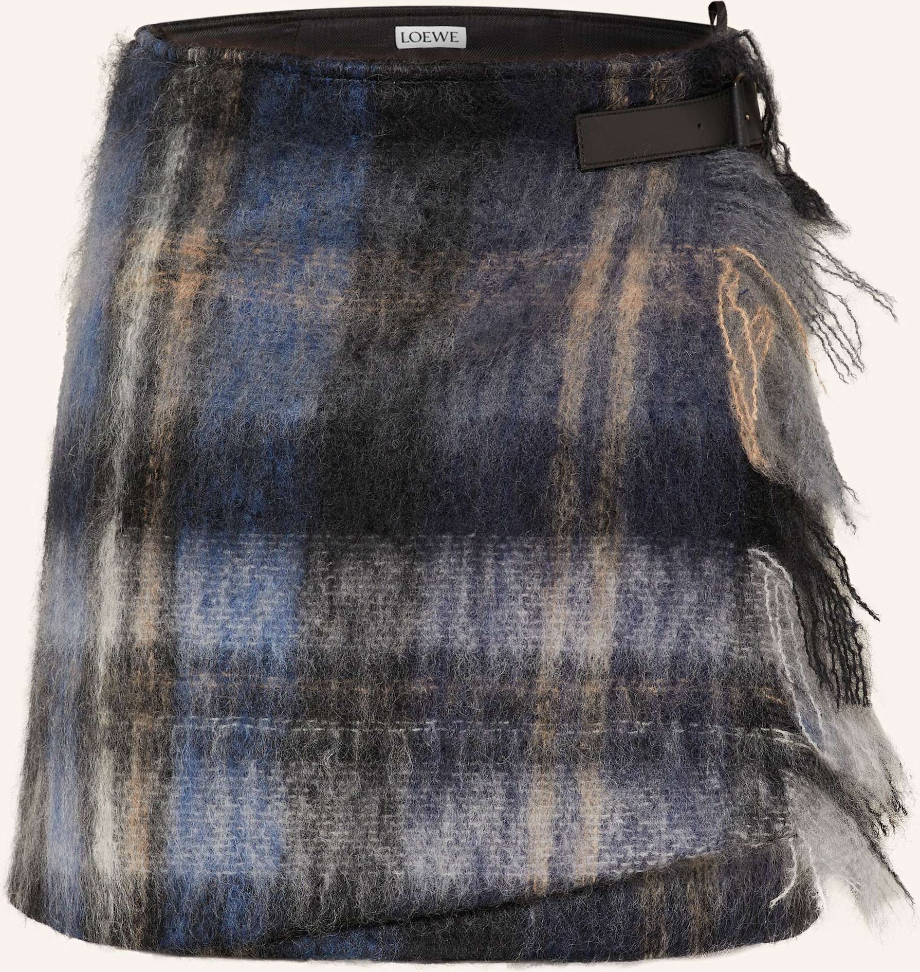 Loewe Wickelrock Mit Mohair blau