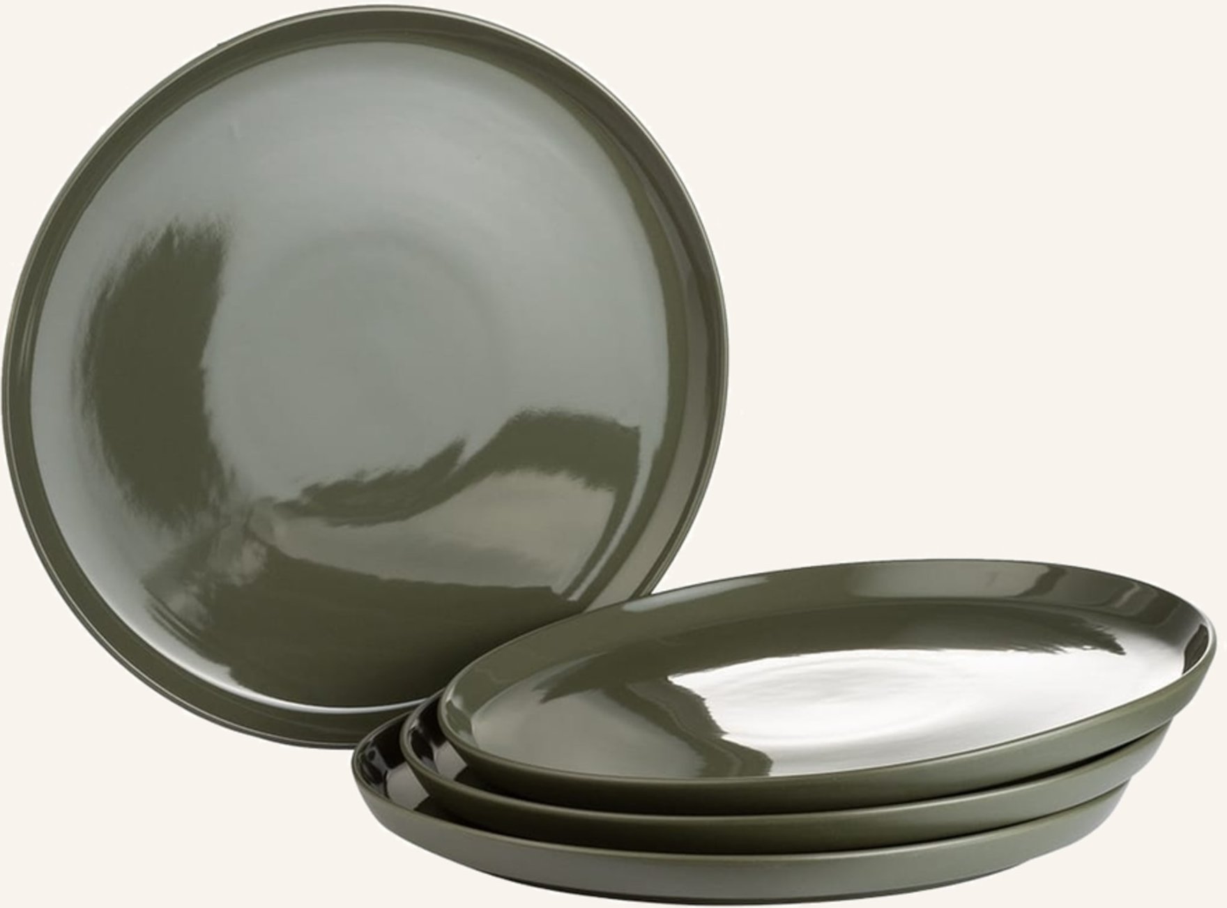 Marc O'polo 4er-Set Speiseteller Moments gruen