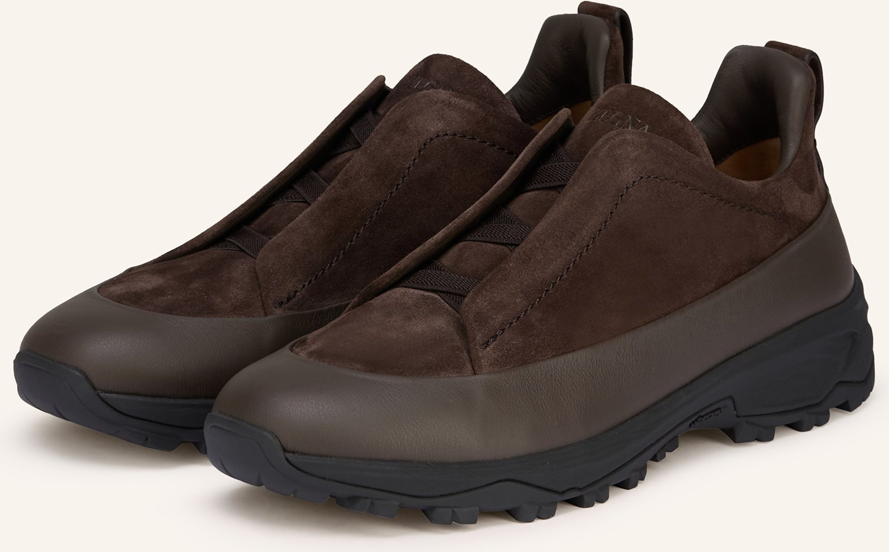 Zegna Sneaker Triple Stitch Monte braun