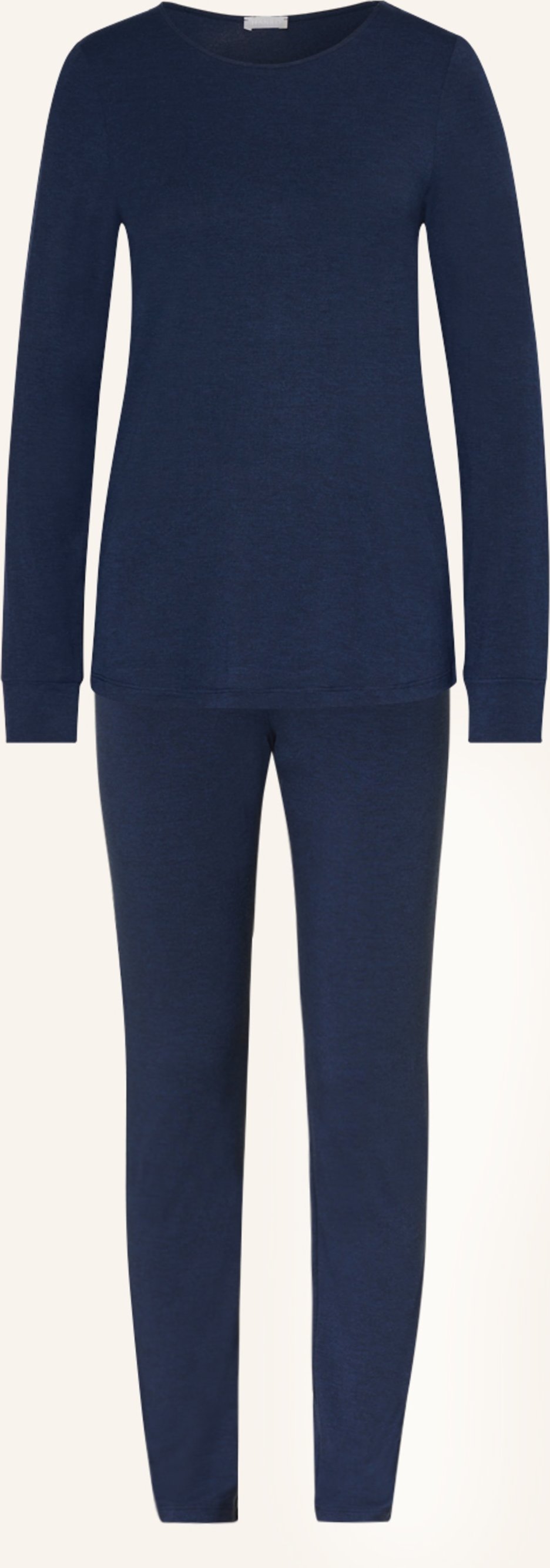 Hanro Schlafanzug Natural Elegance blau