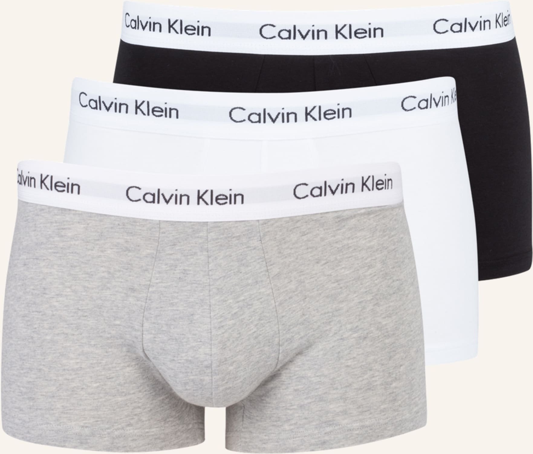 Calvin Klein 3er-Pack Boxershorts Cotton Stretch weiss
