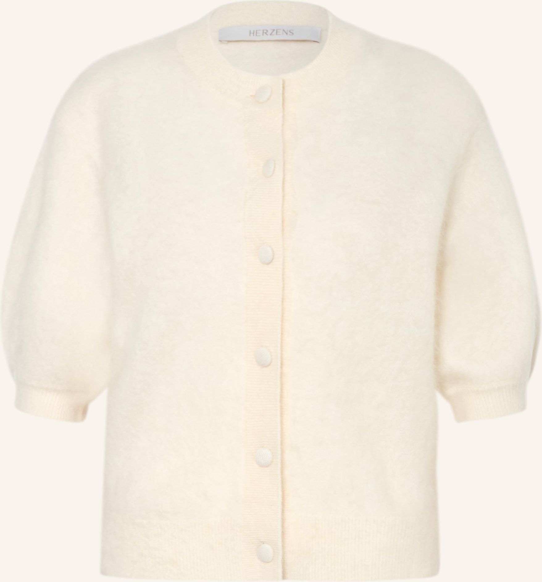 Herzens Strickjacke Aus Cashmere weiss