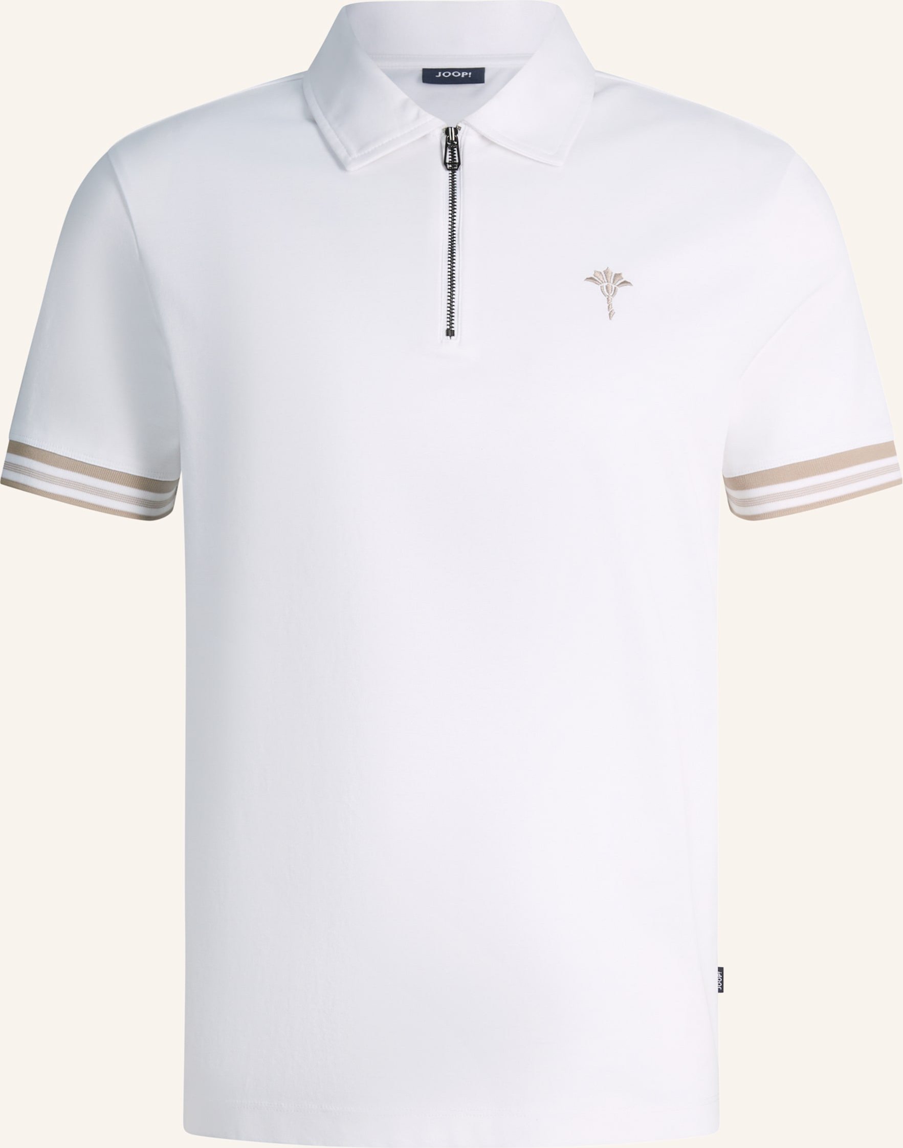 Joop! Zip-Poloshirt weiss