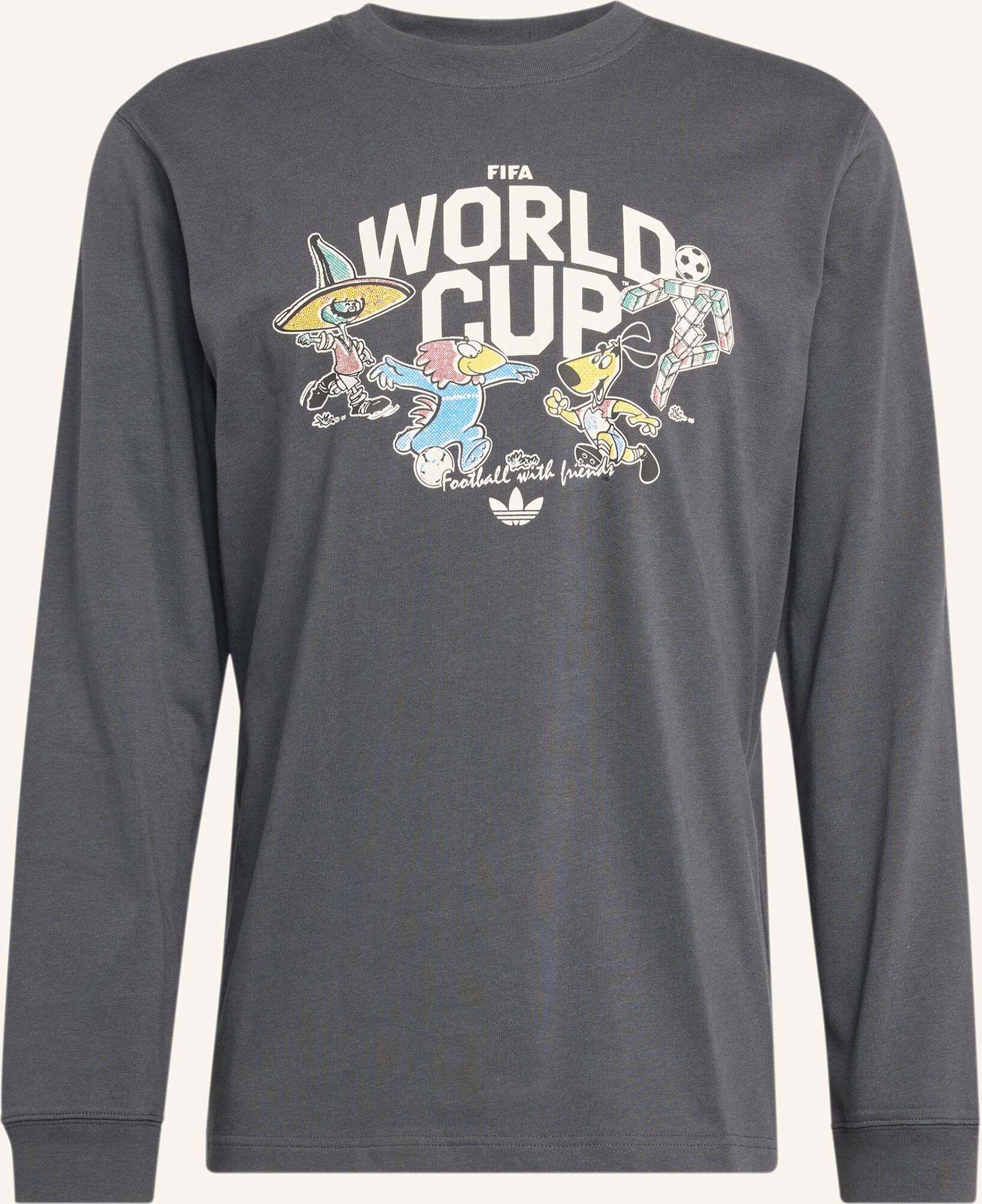 Adidas Fifa Fussball-Weltmeisterschaft 26™ Maskottchen T-Shirt, Langärmlig grau