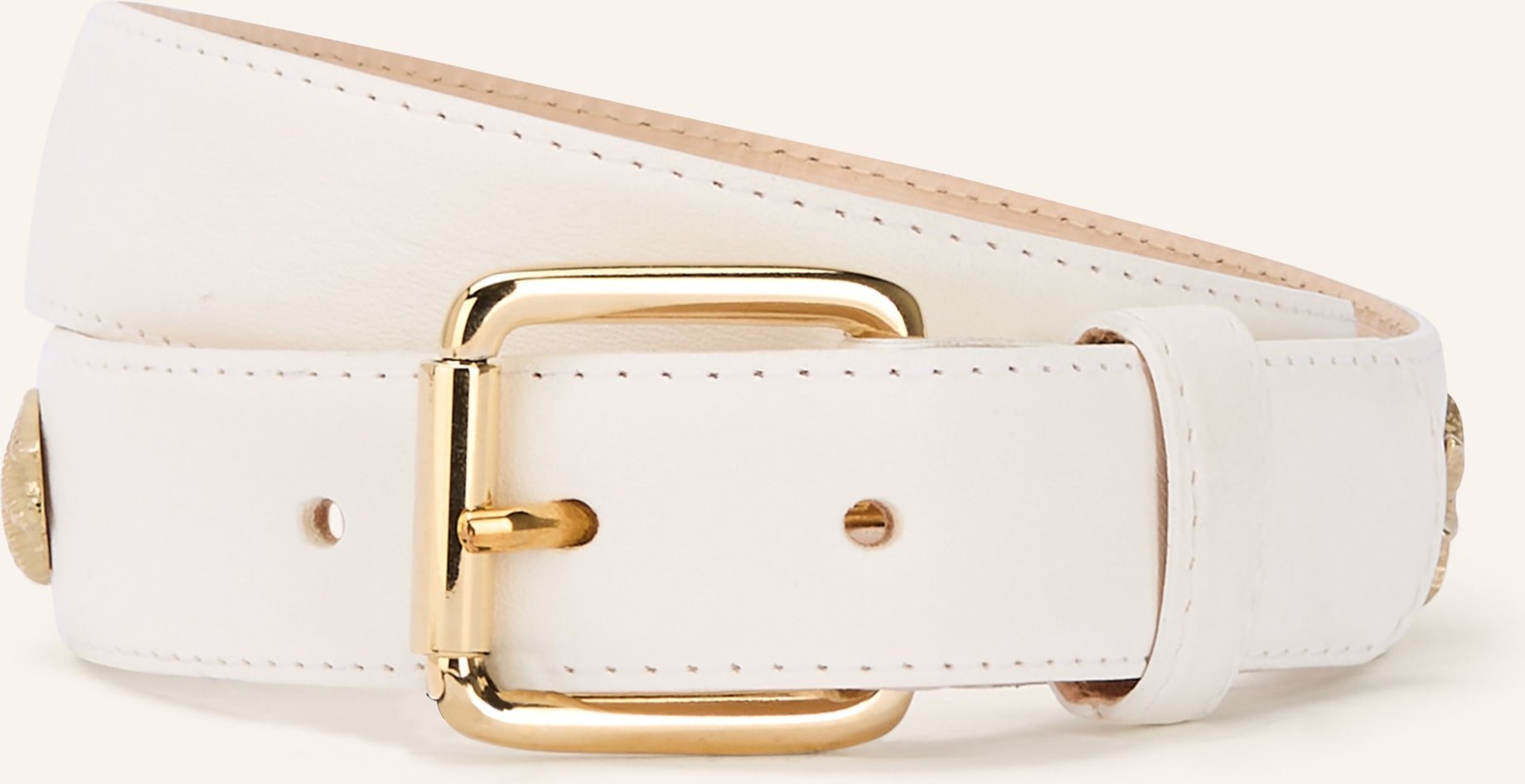 Riani Ledergürtel Mit Nieten weiss