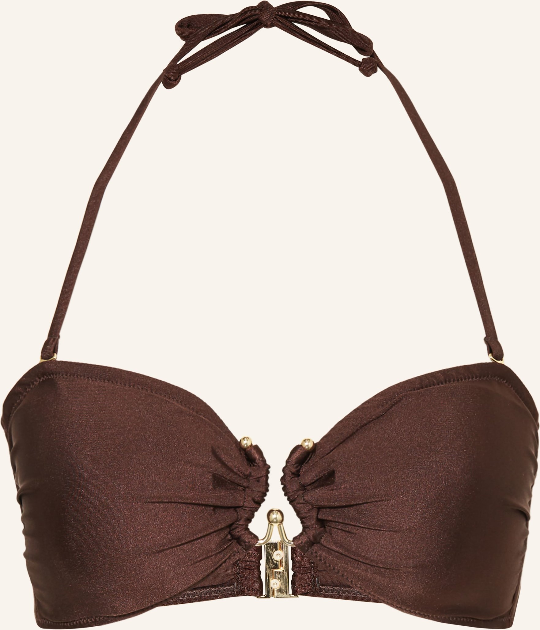Mrs & Hugs Bandeau-Bikini-Top braun