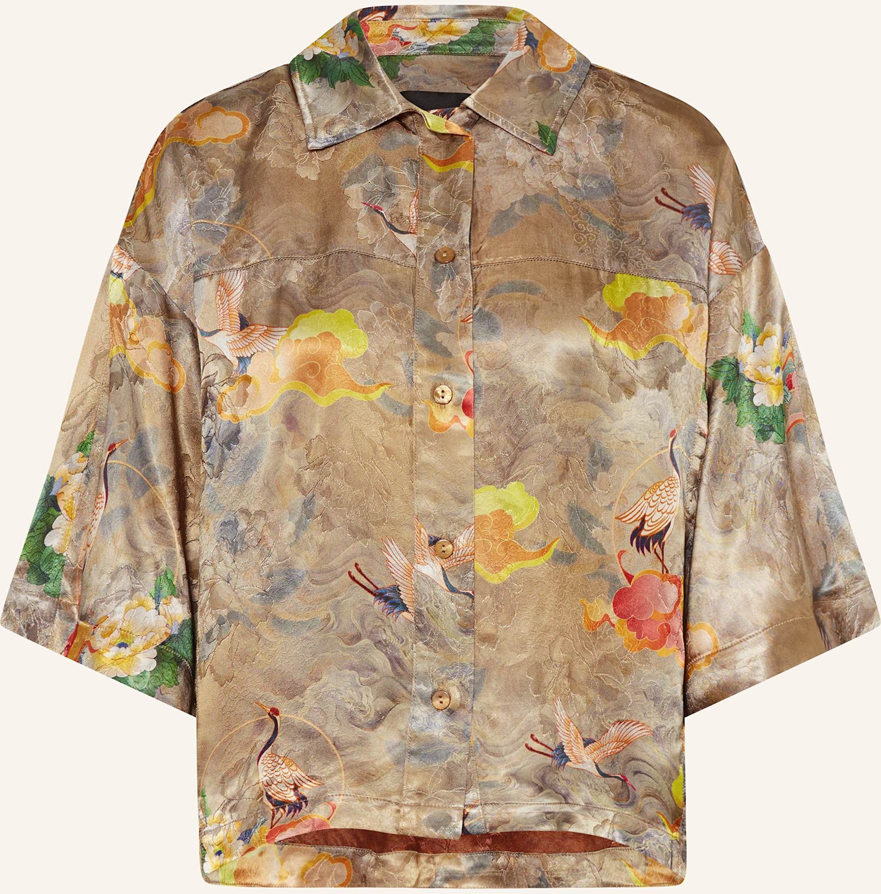 Elias Rumelis Hemdbluse Hilli Aus Satin beige