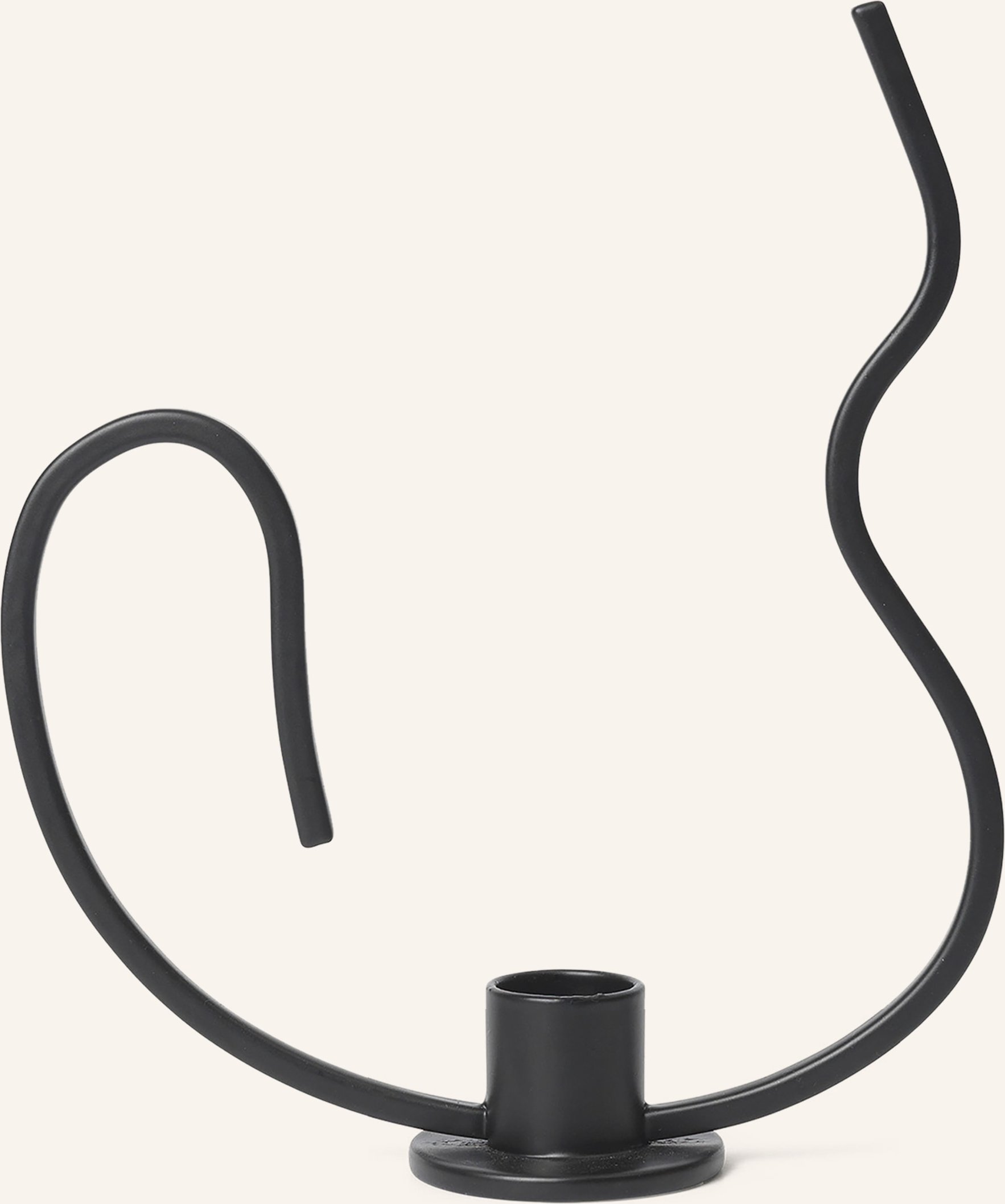 Ferm Living Kerzenhalter Valse Low schwarz