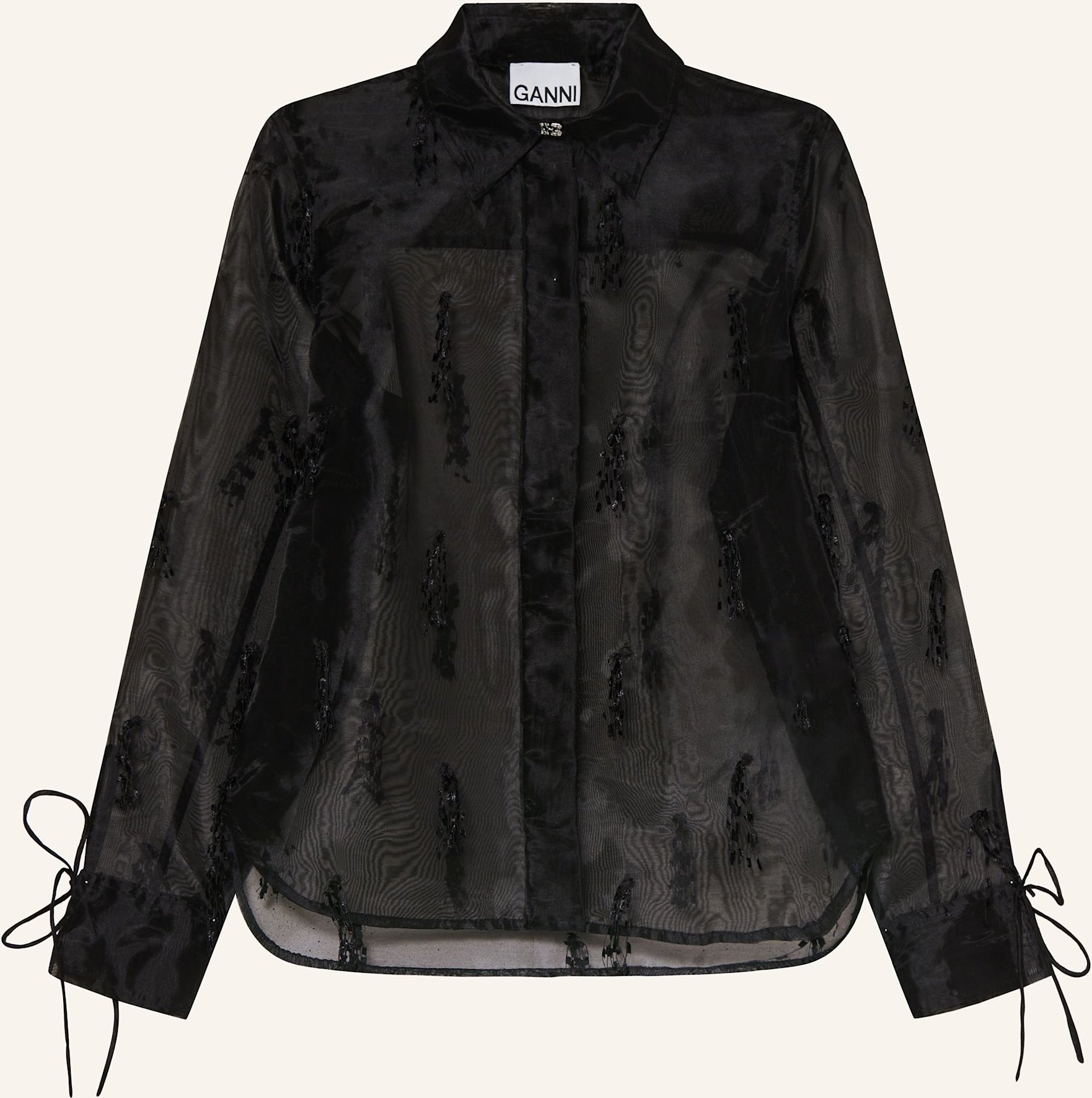 Ganni Hemdbluse schwarz