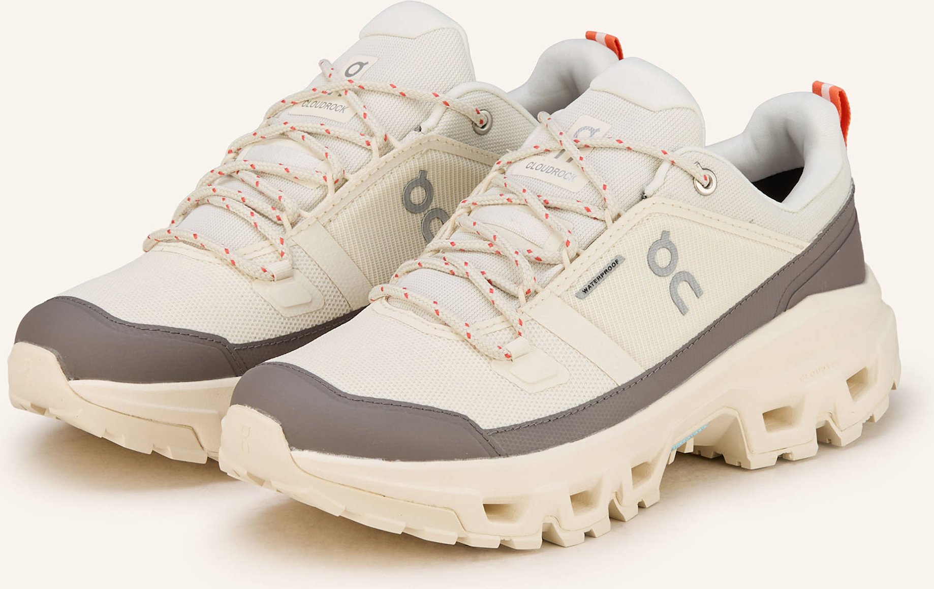 Thumbnail - On Wanderschuhe Cloudrock Low Wp weiss