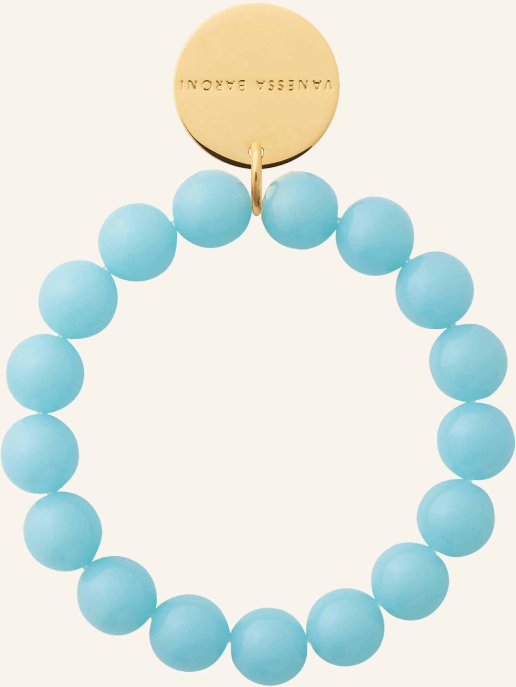 Vanessa Baroni Armbänder Mini Beads Flex Bracelet Opaline Blue By Glambou gold