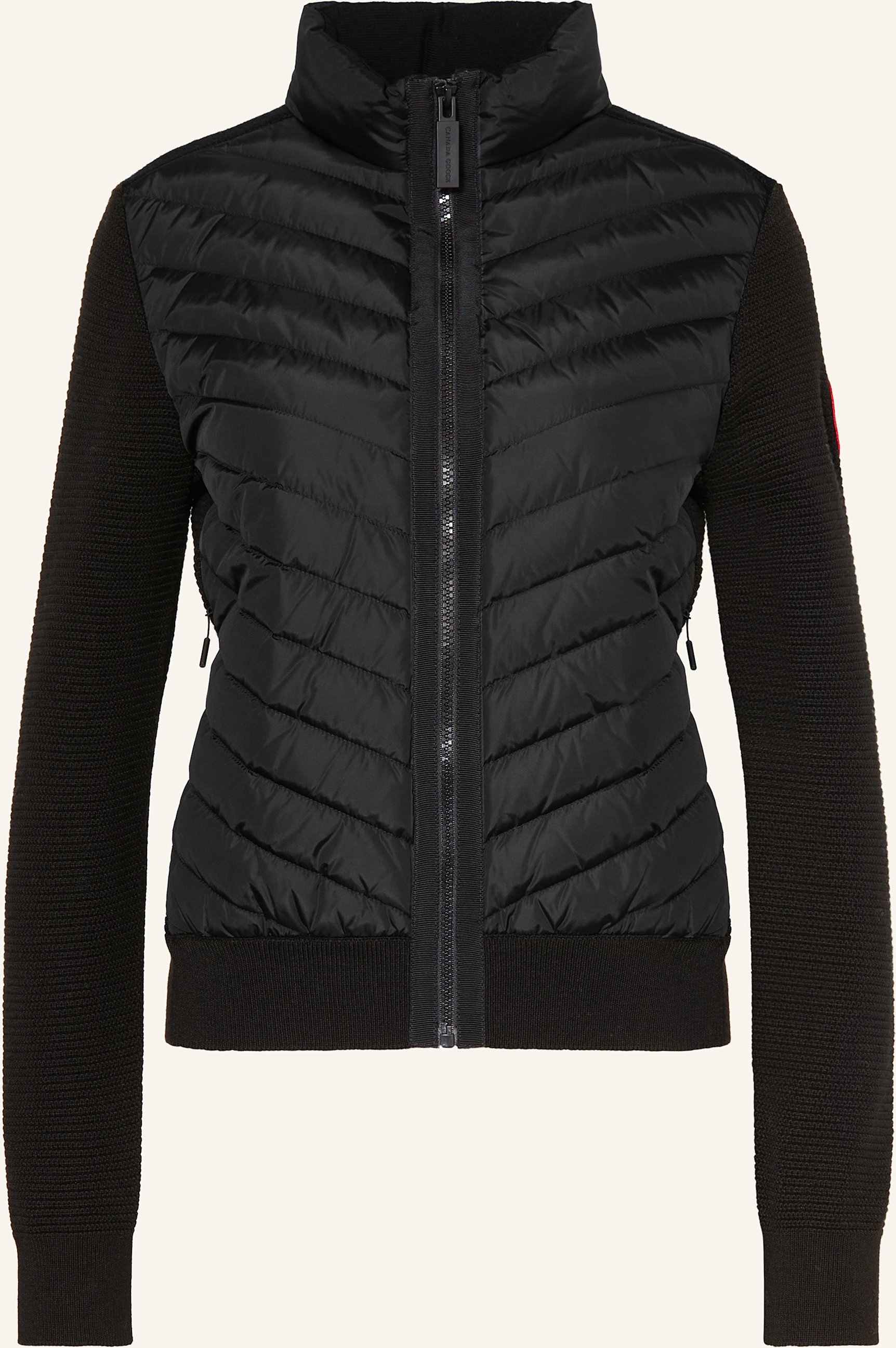 Canada Goose Strickjacke Hybridge Im Materialmix schwarz