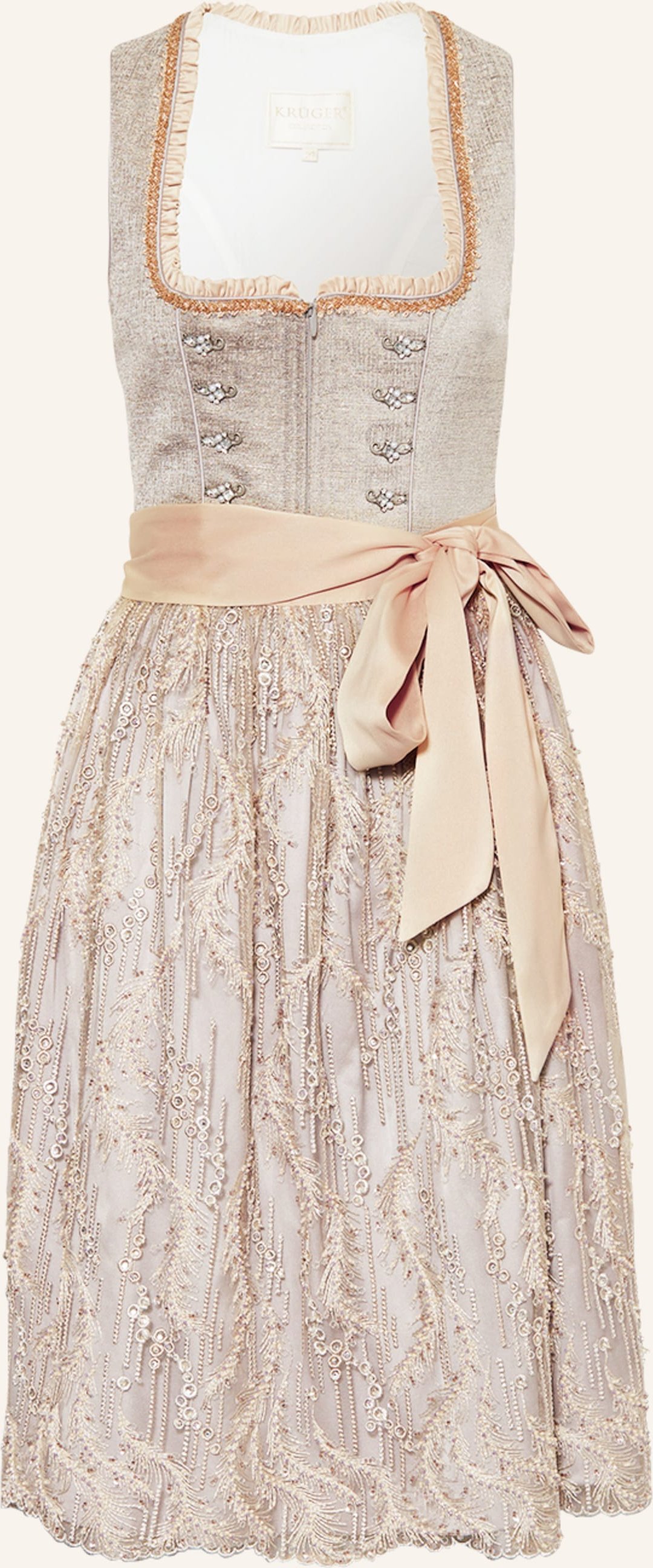 Thumbnail - Krüger Dirndl Mit Glitzergarn grau