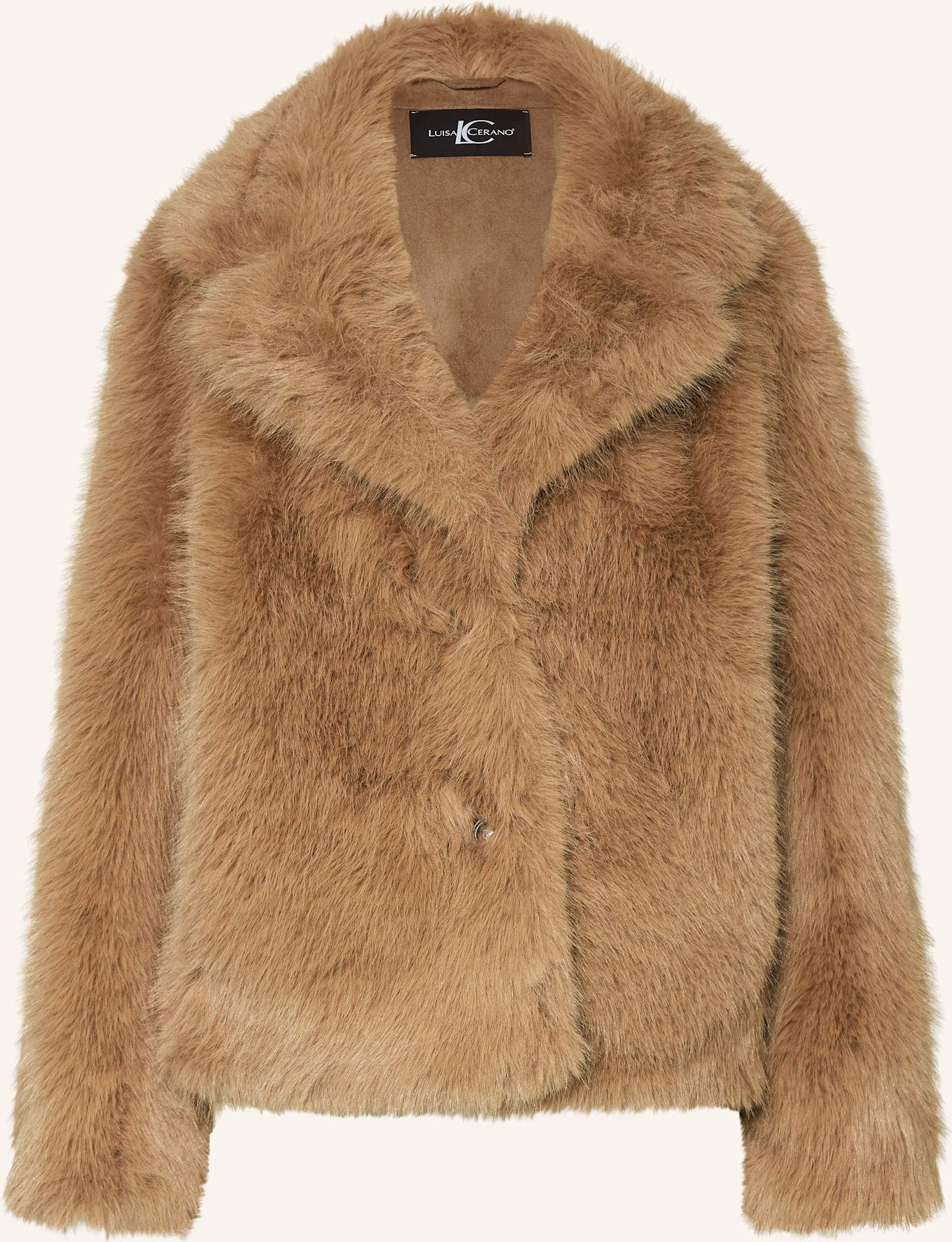 Luisa Cerano Kunstfell-Jacke braun