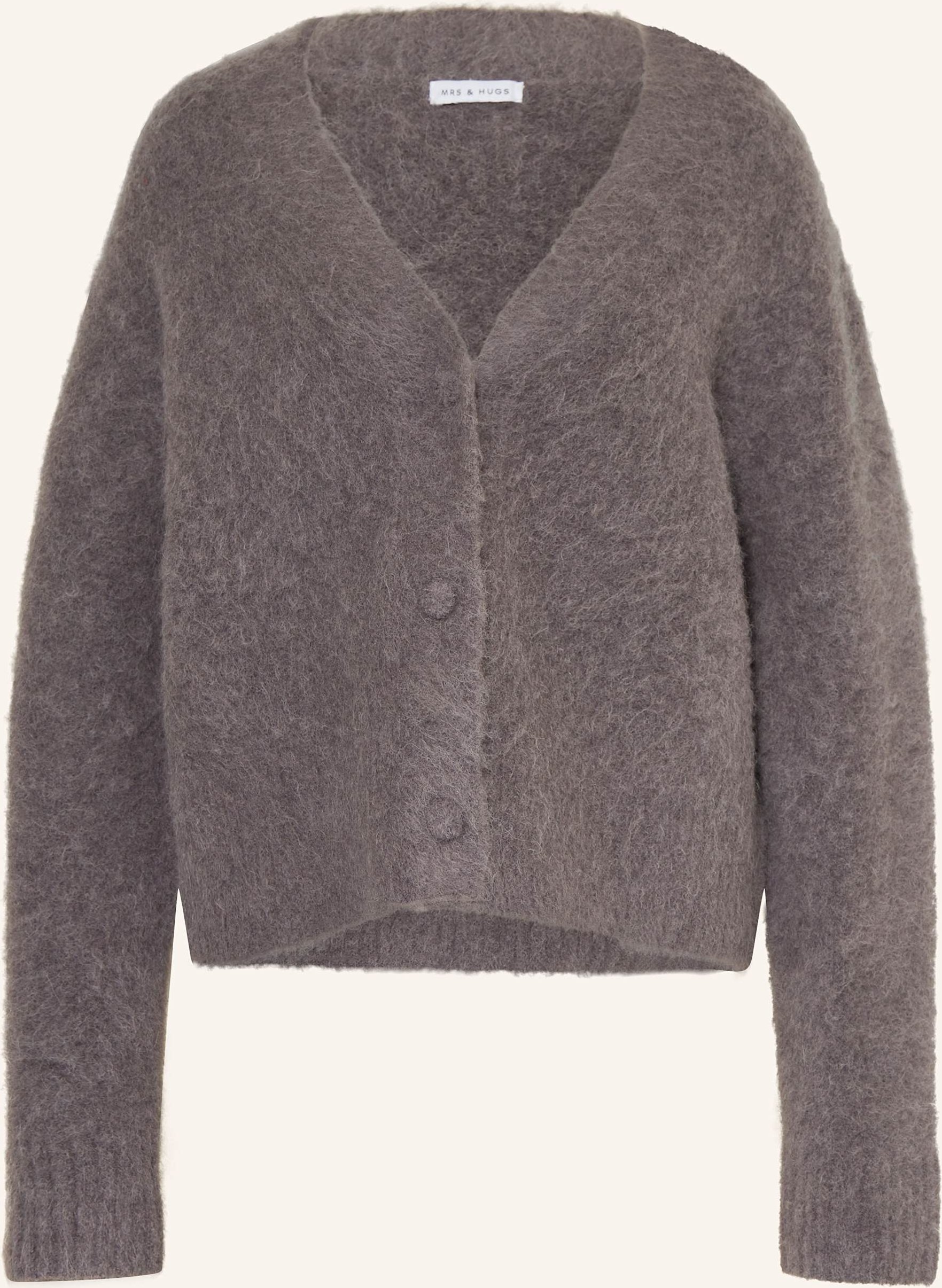 Mrs & Hugs Strickjacke Aus Alpaka grau