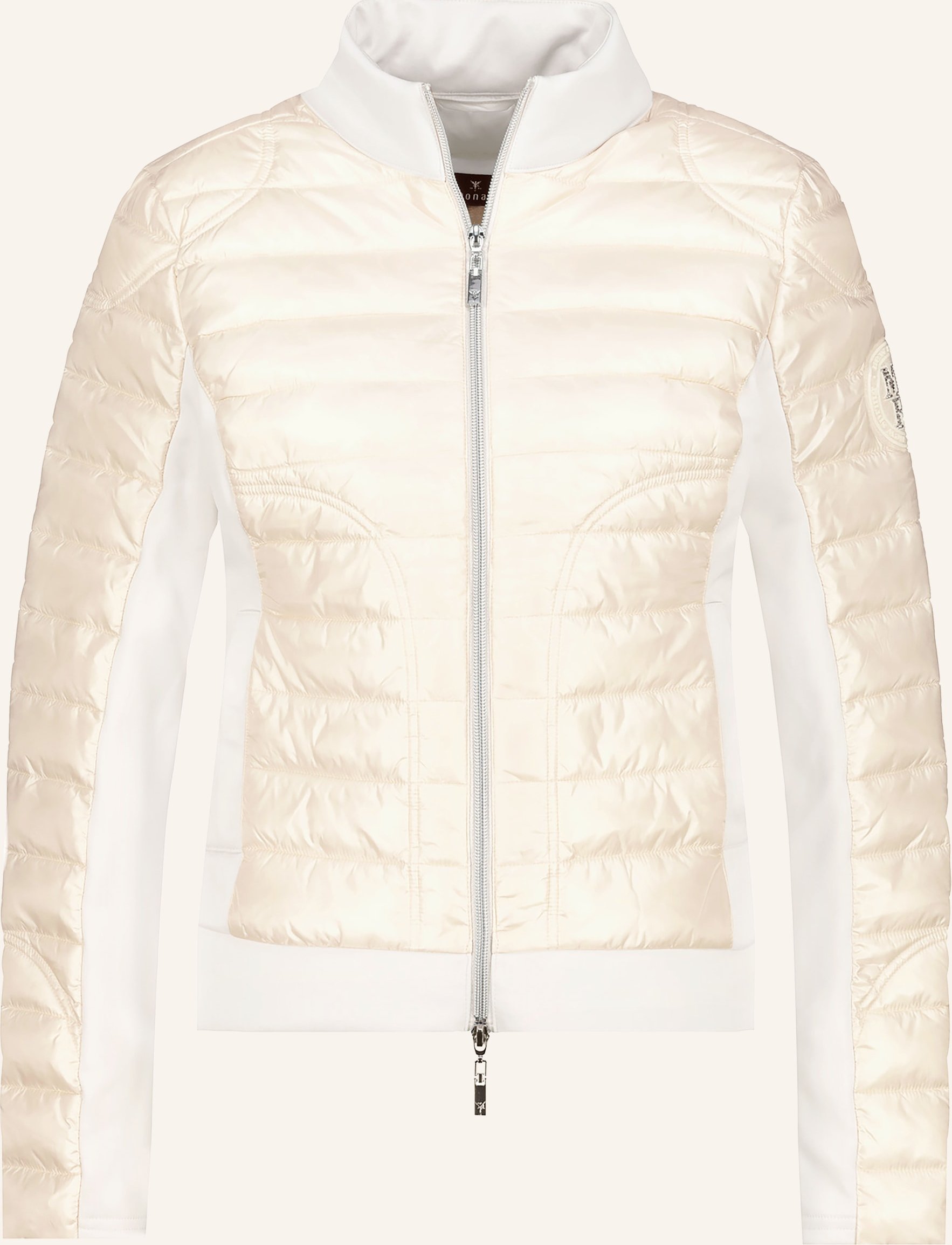 Monari Steppjacke Im Materialmix Mit Schmucksteinen weiss