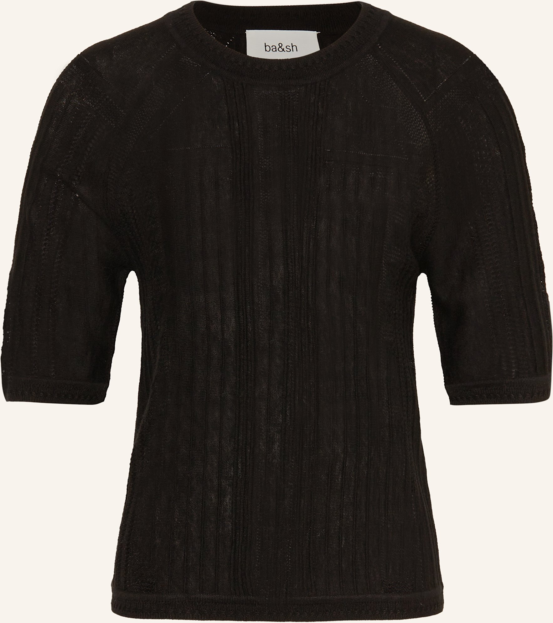 Thumbnail - Ba&Sh Strickshirt Philo Mit 3/4-Arm schwarz