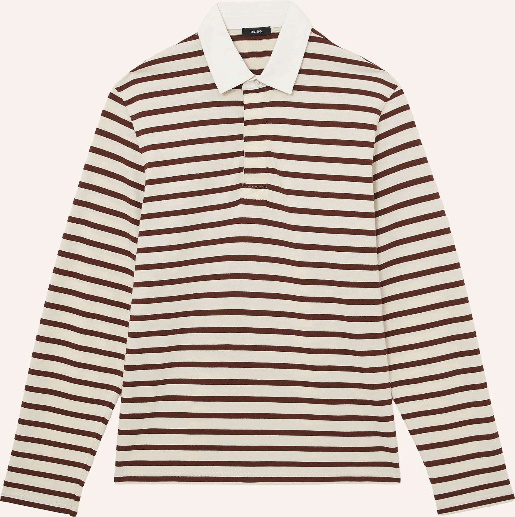 Reiss Jersey-Poloshirt Conners braun