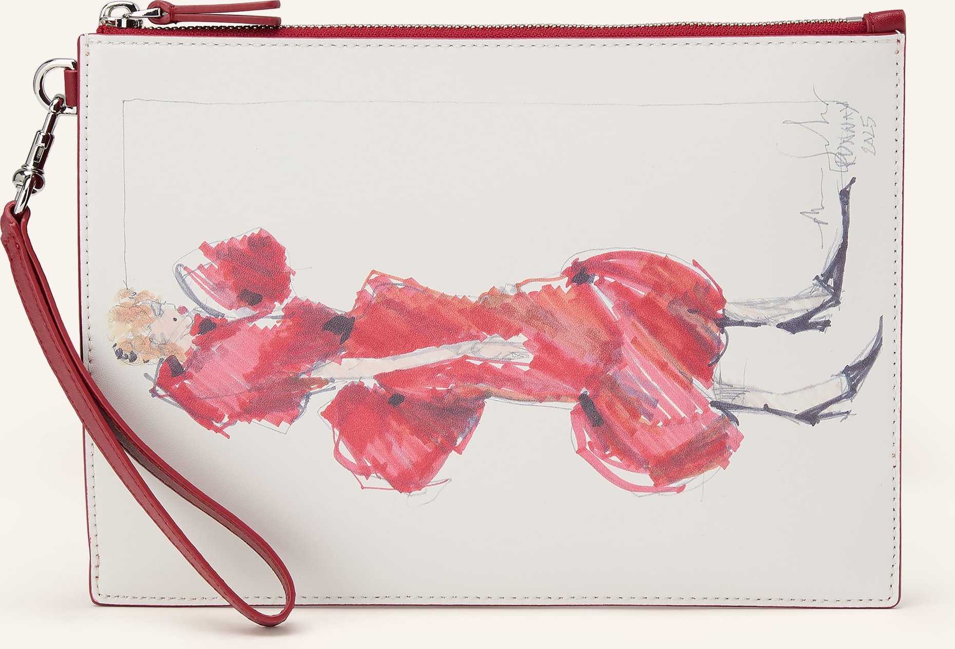 Marc Jacobs Pouch The Runway Illustration Wristlet rot