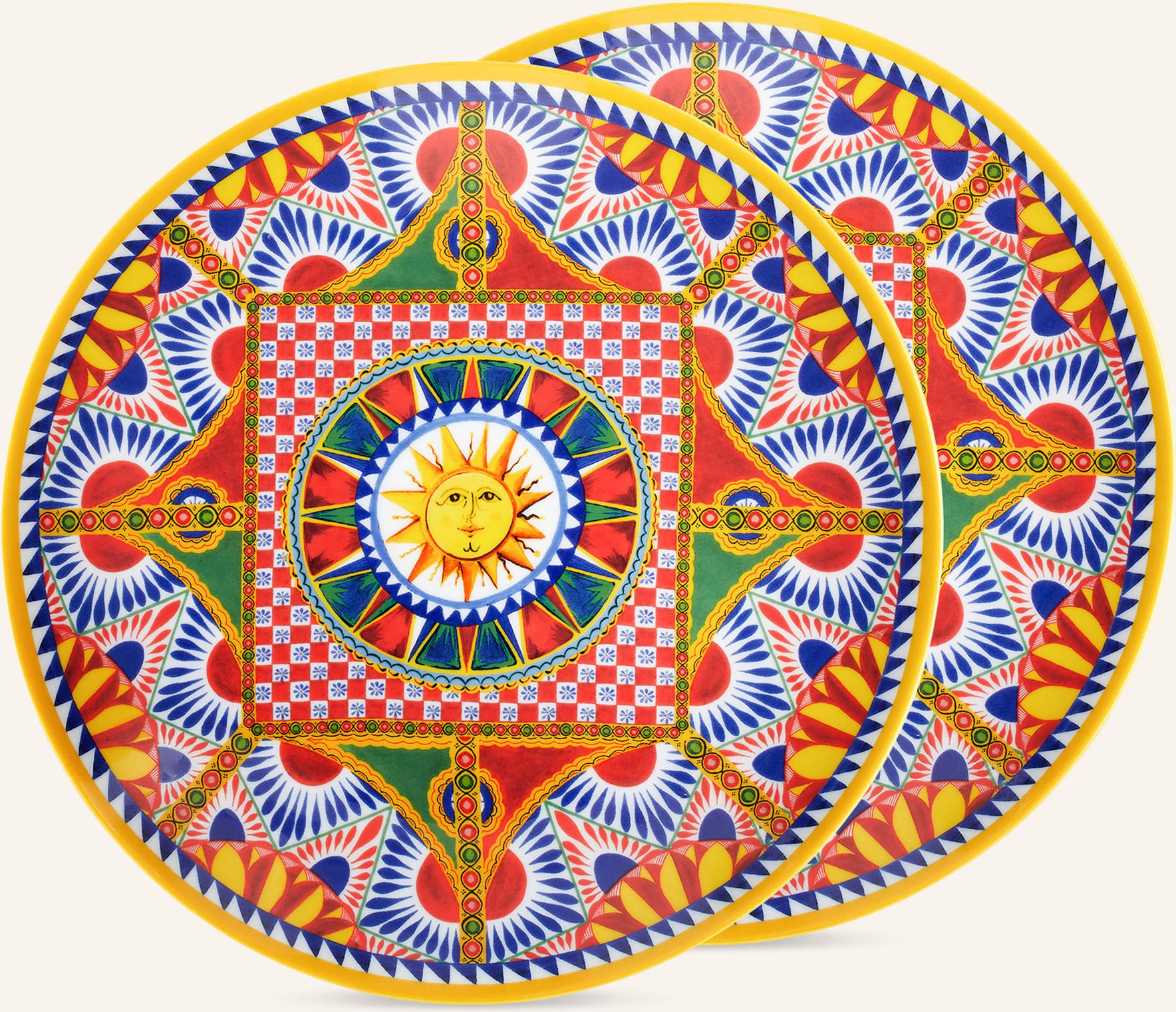 Dolce & Gabbana Casa 2er-Set Speiseteller rot