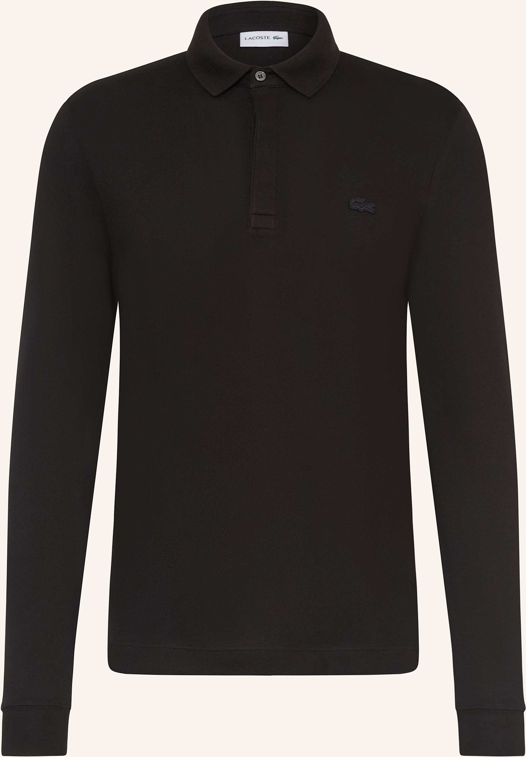 Thumbnail - Lacoste Piqué-Poloshirt Regular Fit schwarz