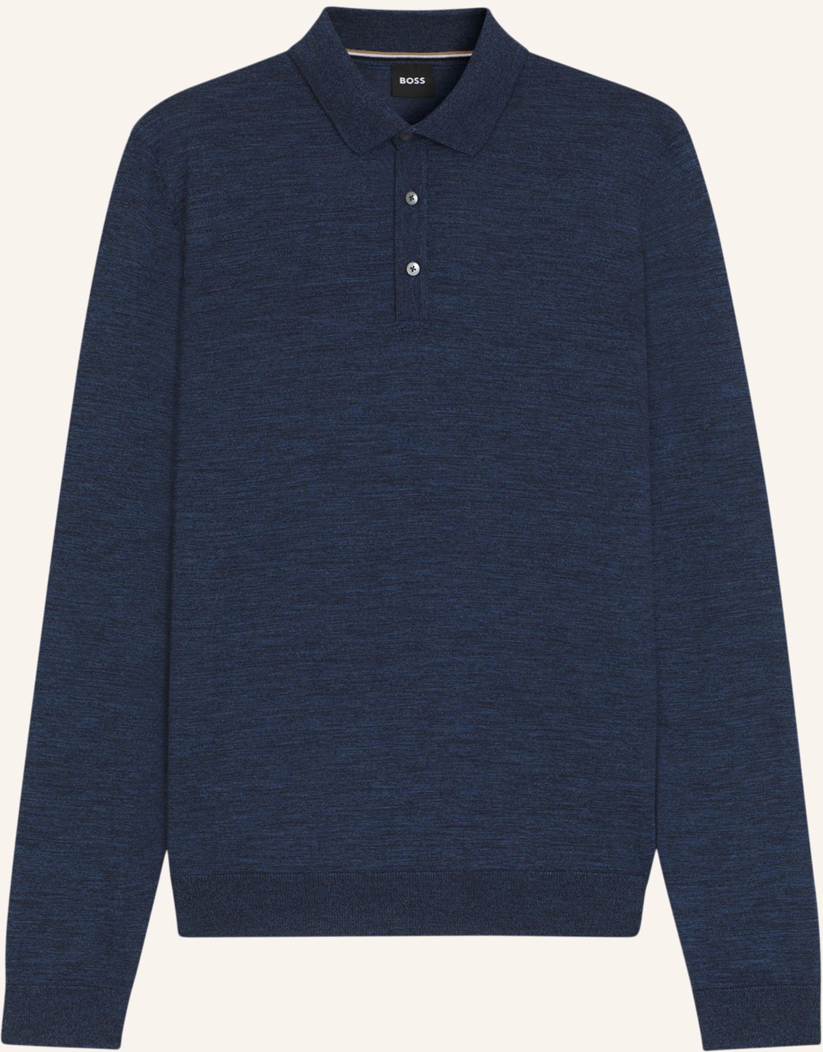 Boss Strick-Poloshirt Lancione blau