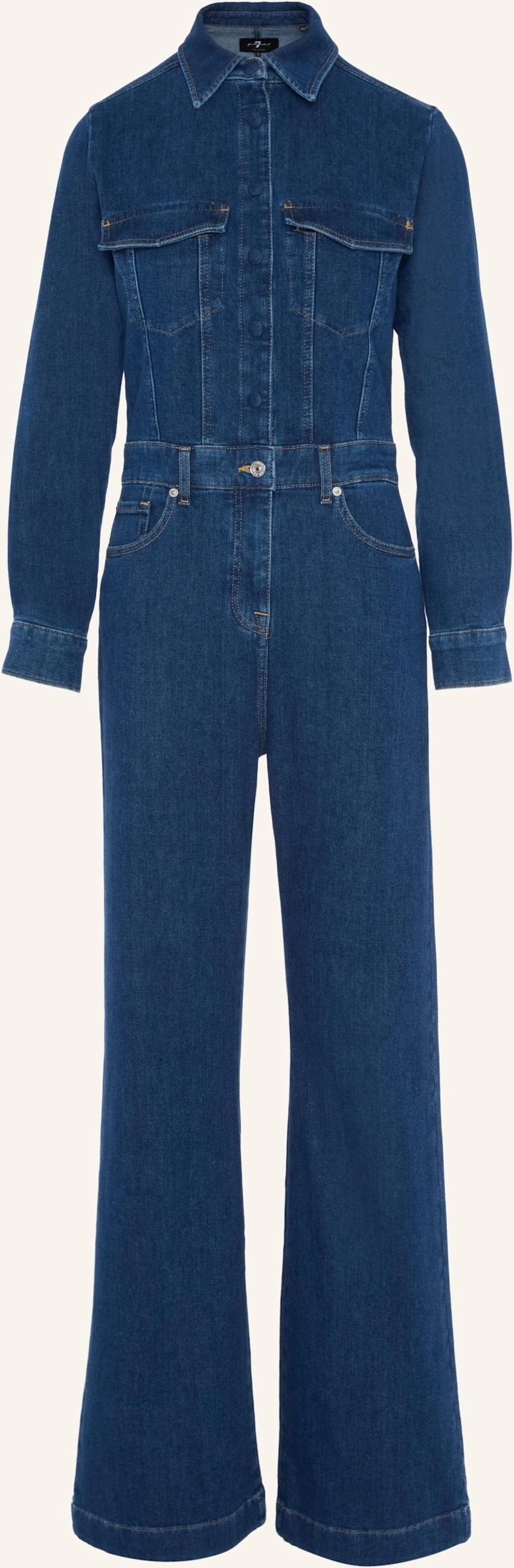 Thumbnail - 7 For All Mankind Luxe Jumpsuit Jumpsuit blau