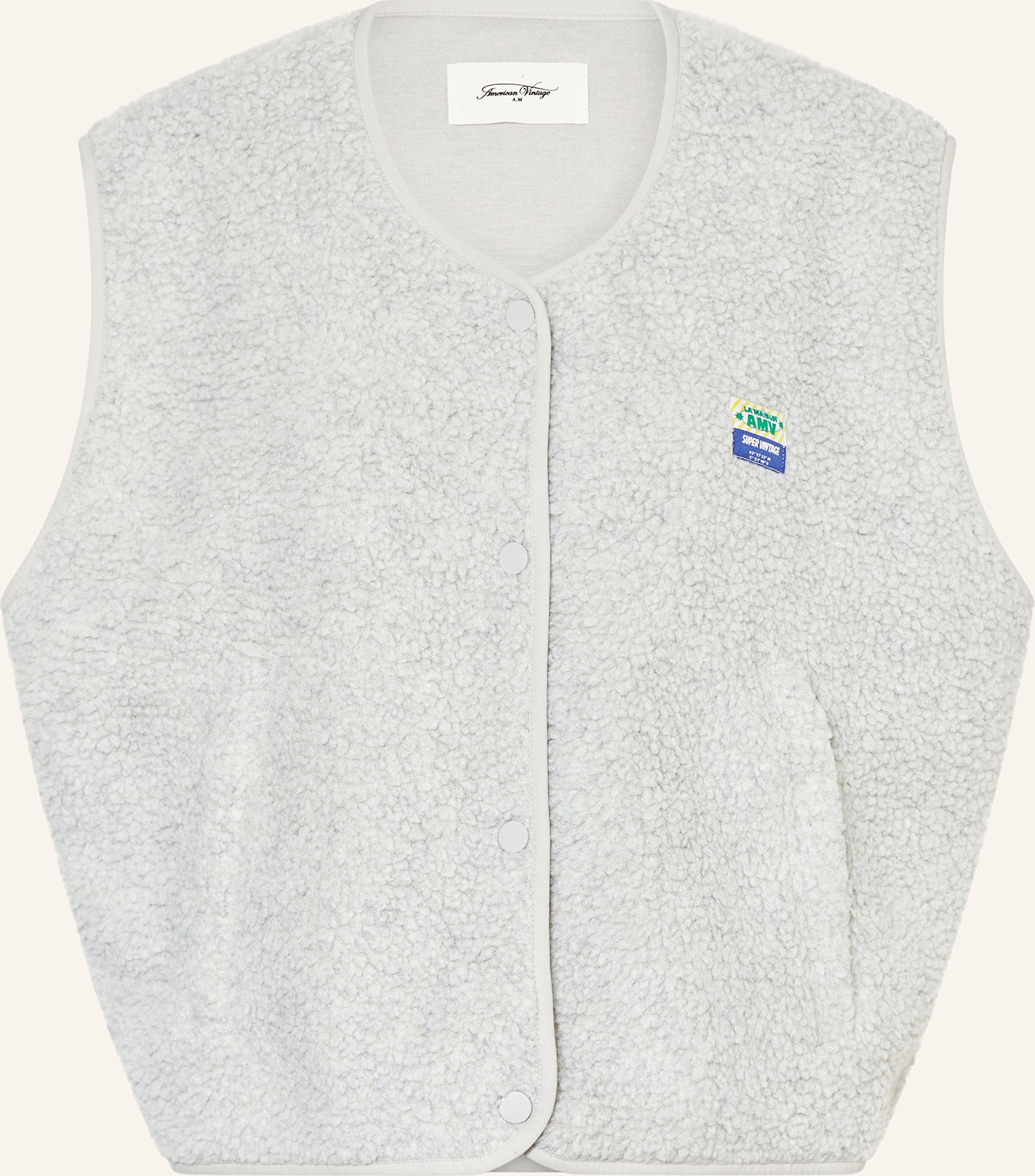 American Vintage Teddyfell-Weste grau