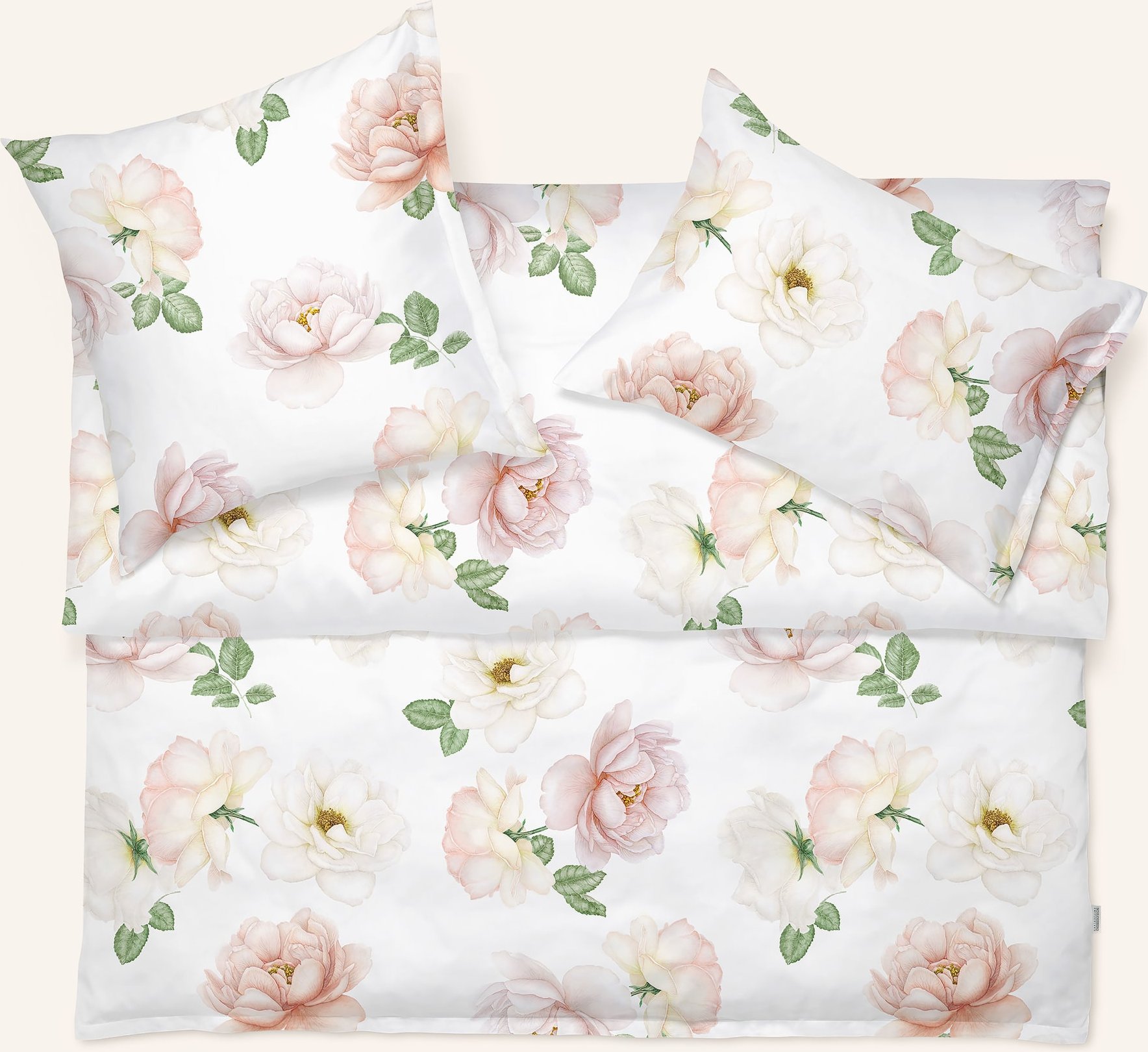 Schlossberg Bettbezug Rose weiss