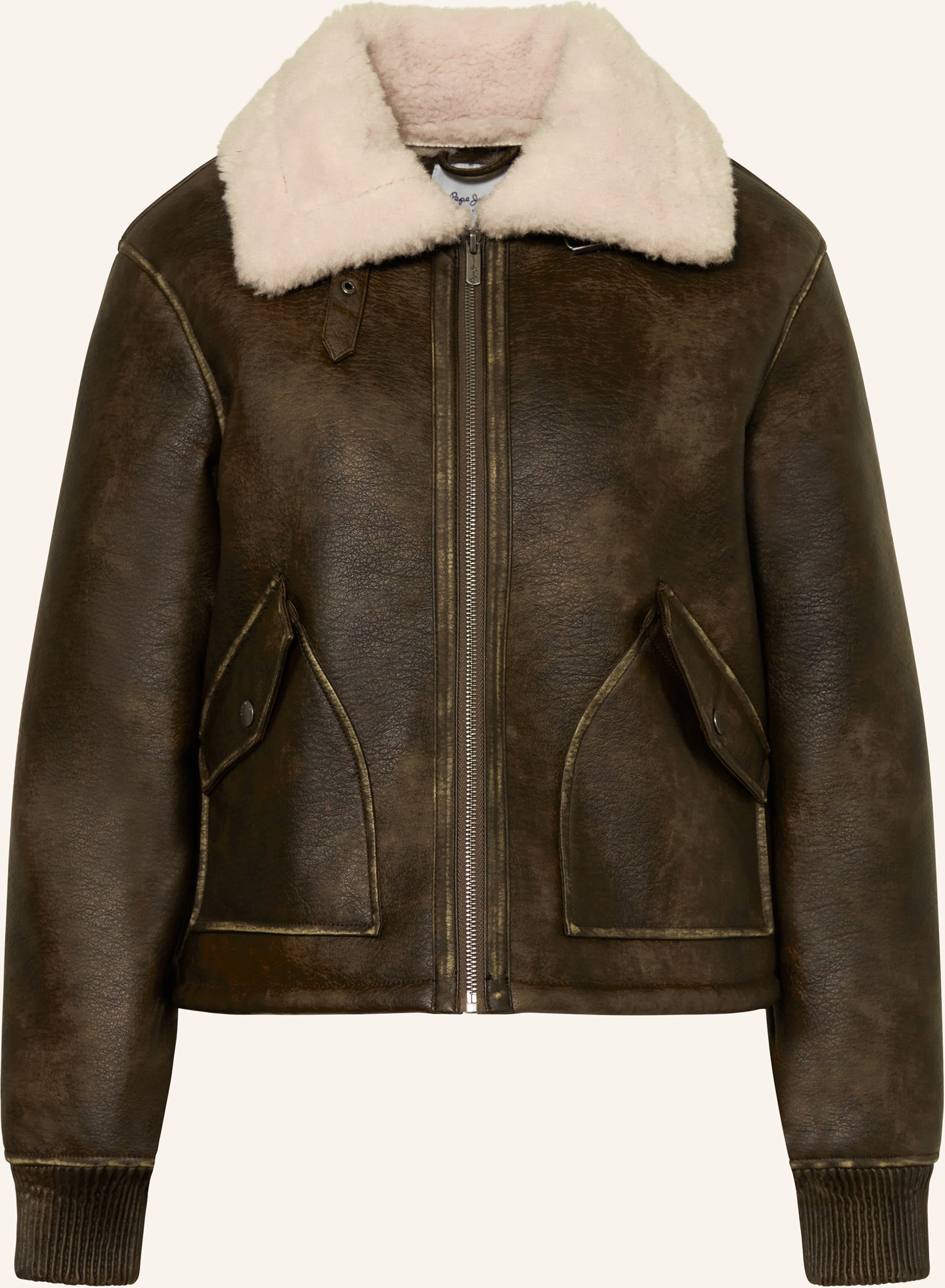Pepe Jeans Jacke Theodora In Lederoptik braun