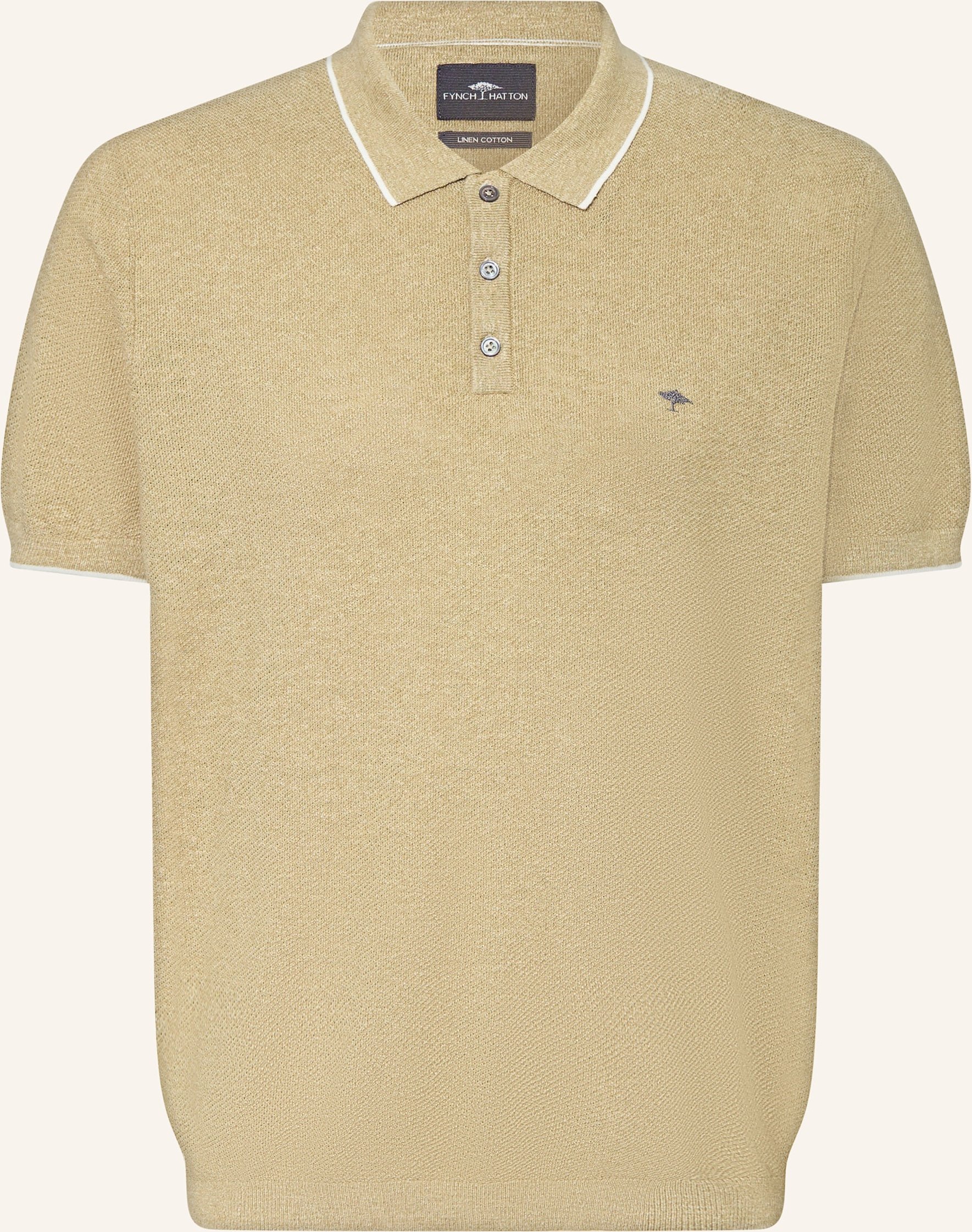 Fynch-Hatton Strick-Poloshirt gruen