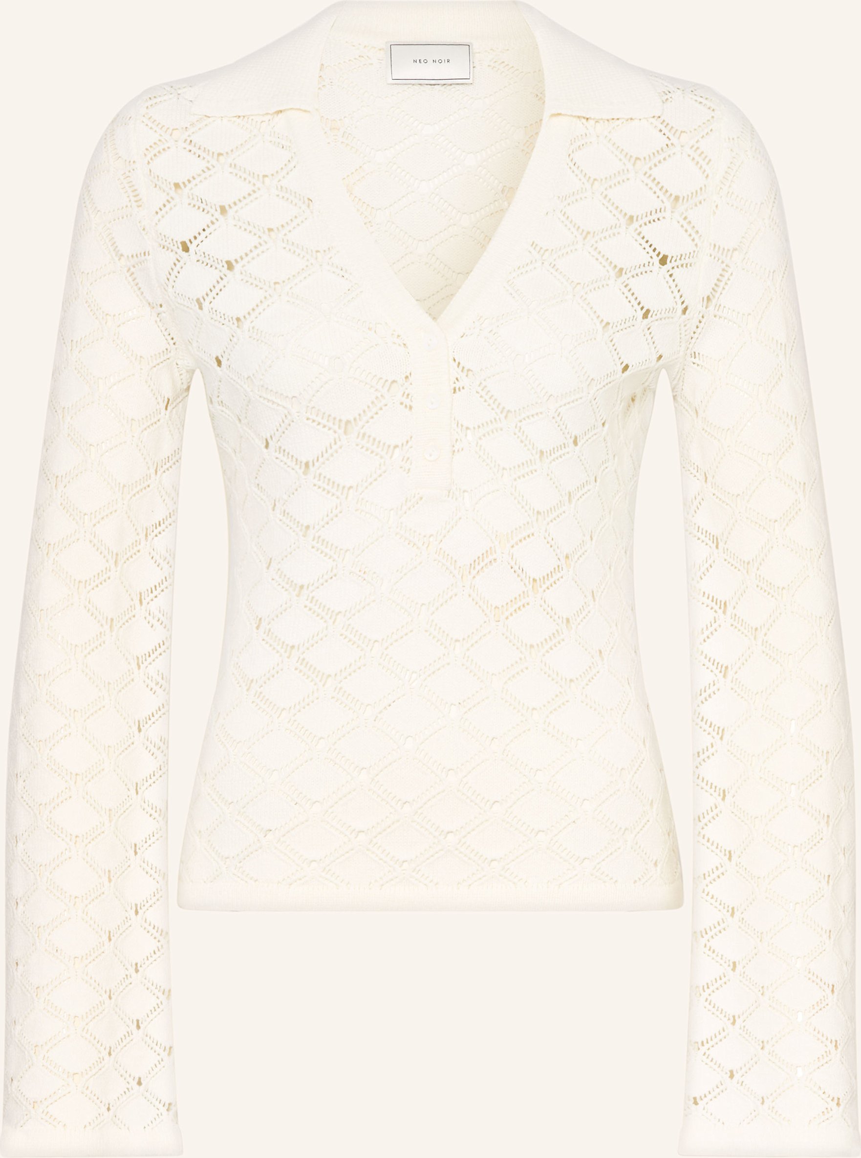 Neo Noir Häkel-Shirt Aston weiss