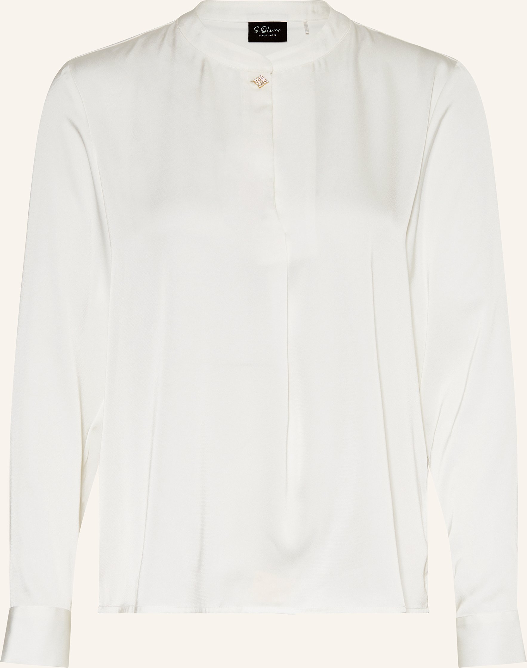 S.Oliver Black Label Blusenshirt Aus Satin weiss