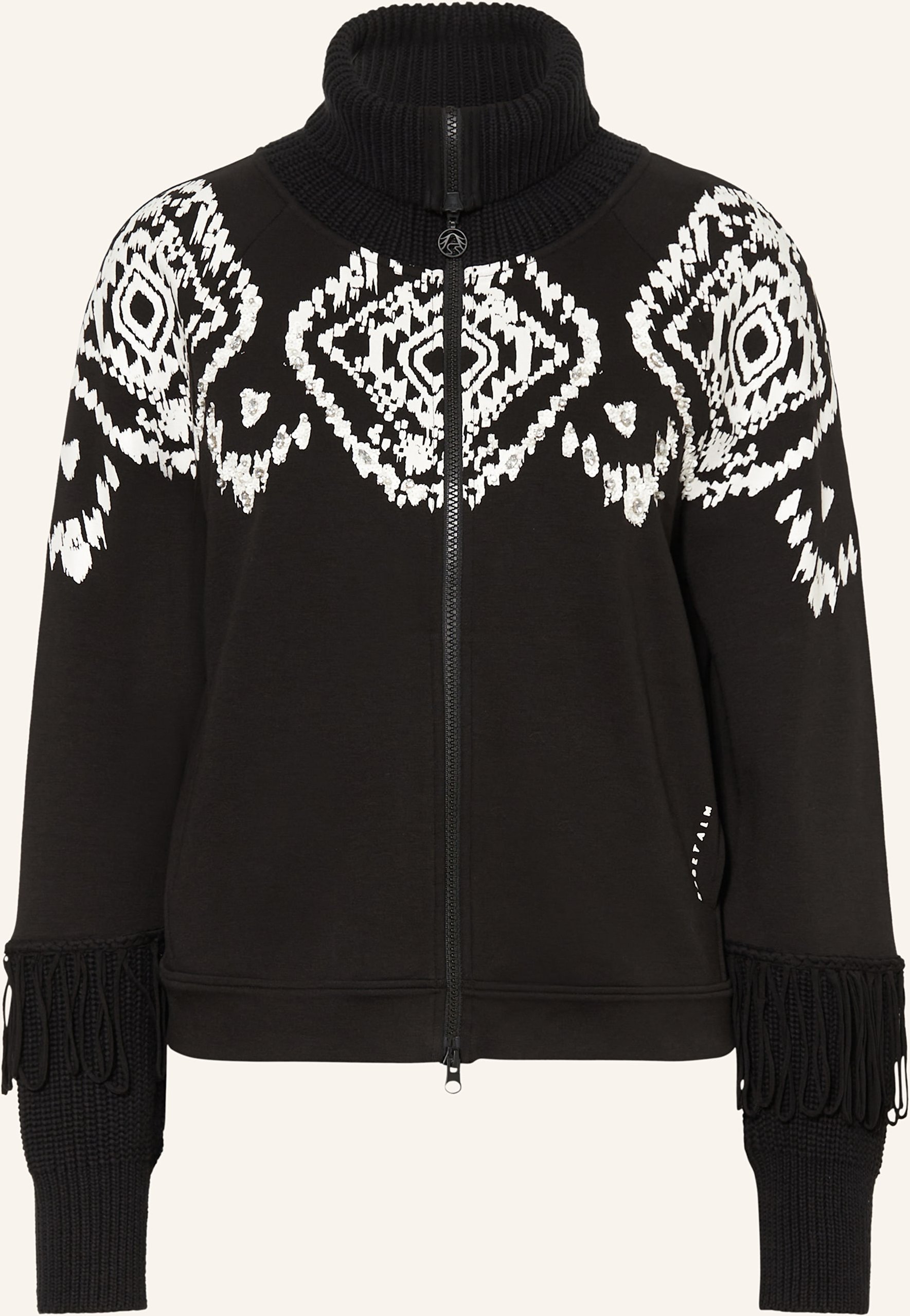 Sportalm Sweatjacke Mit Pailletten Und Schmucksteinen schwarz