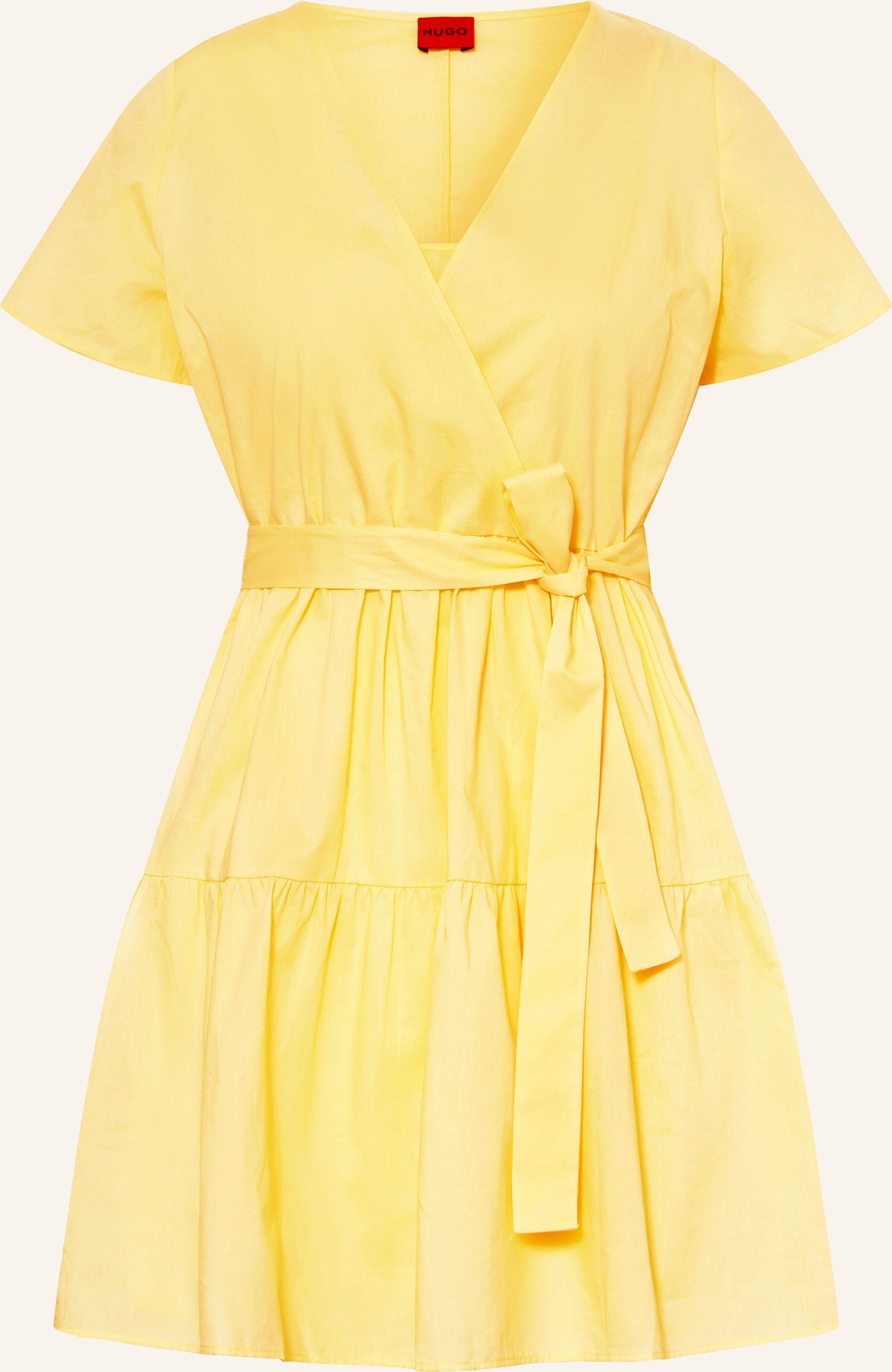 Hugo Kleid Kilisa Mit Rüschen gelb