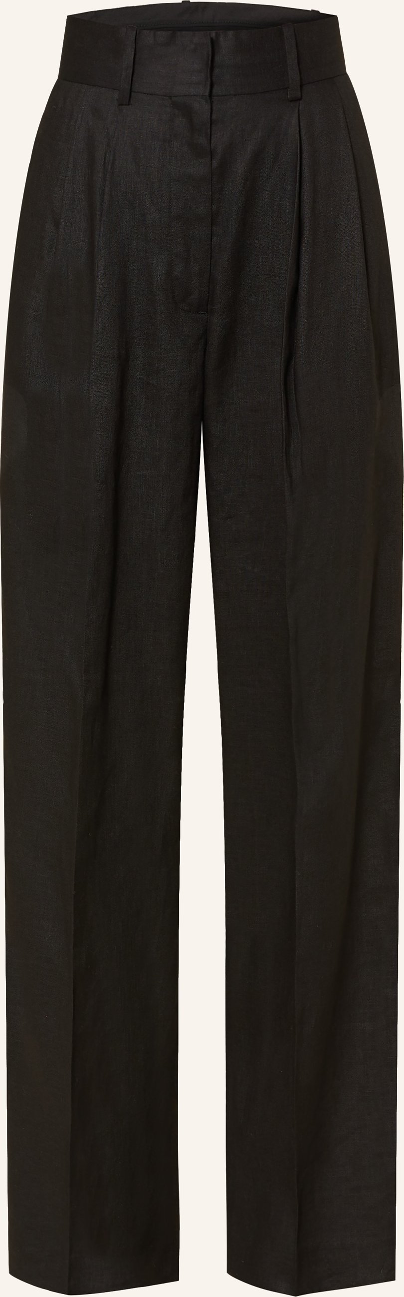 Mrs & Hugs Marlenehose Aus Leinen schwarz