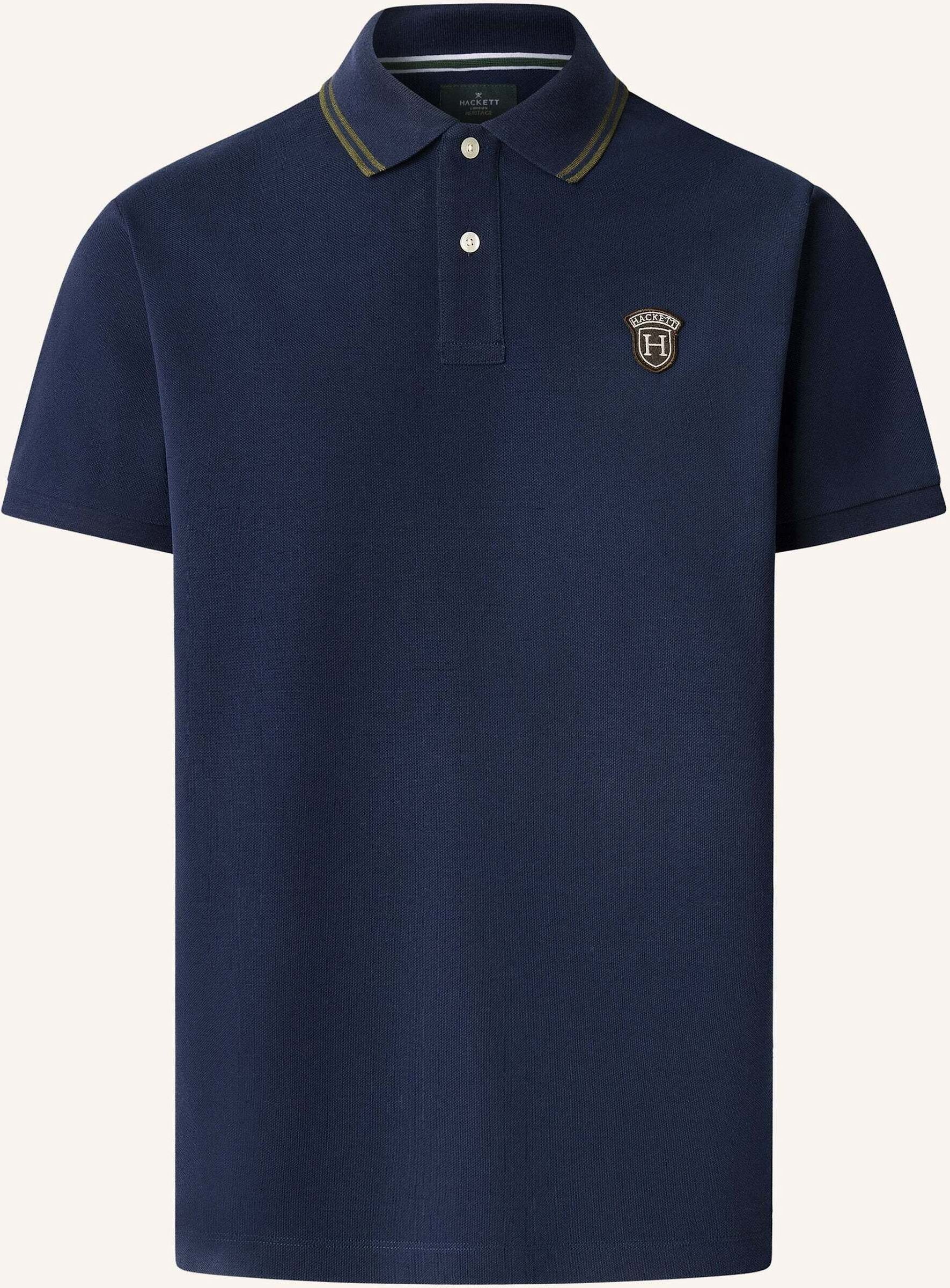 Hackett London Poloshirt Heritage Badge Polo blau