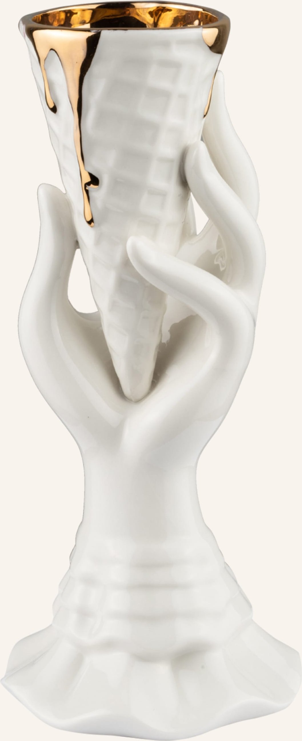 Jonathan Adler Vase Gilded Muse I-Scream weiss