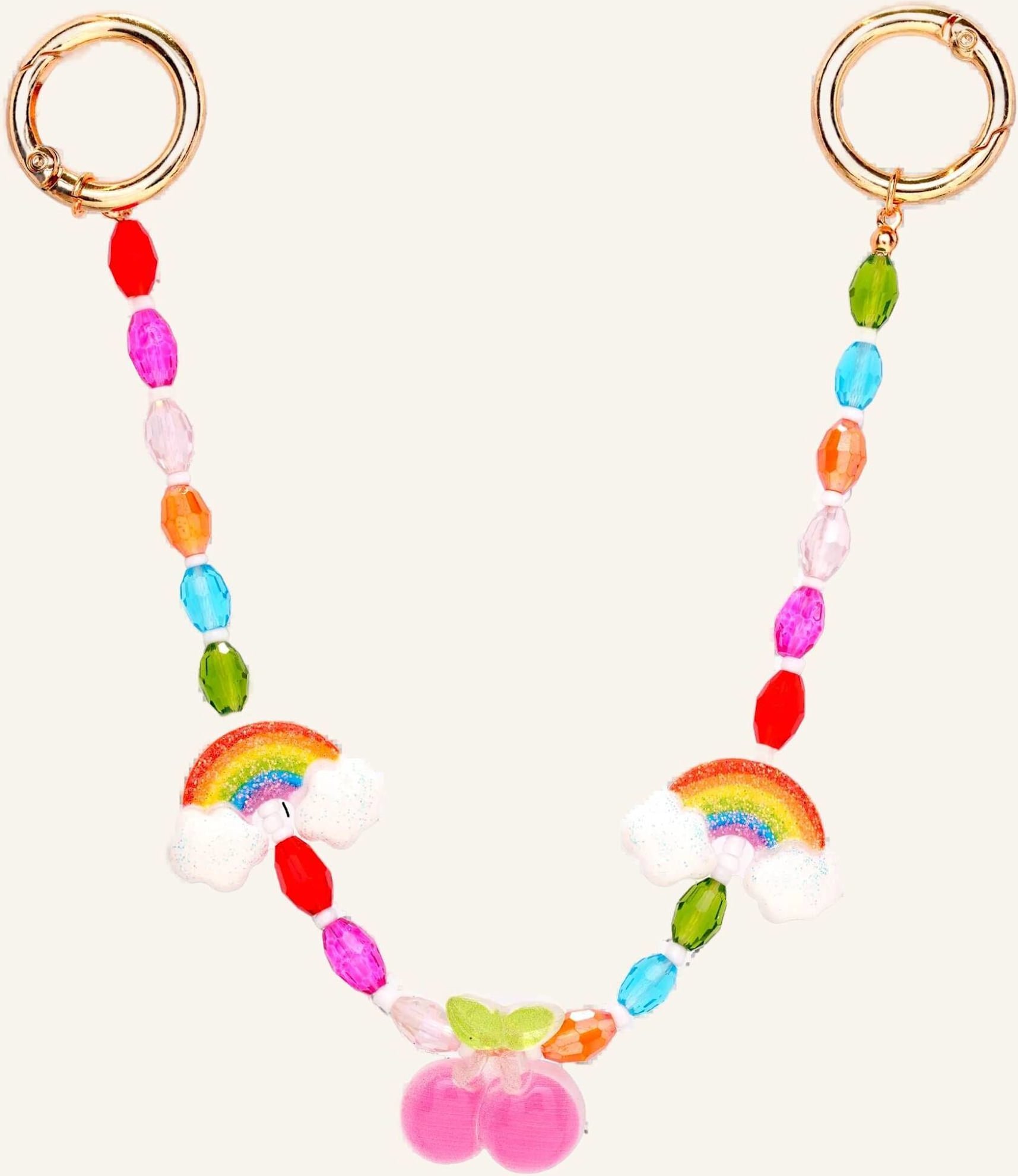 Crystal Haze Bag Charms Cherry Pop Bag Chain By Glambou gold