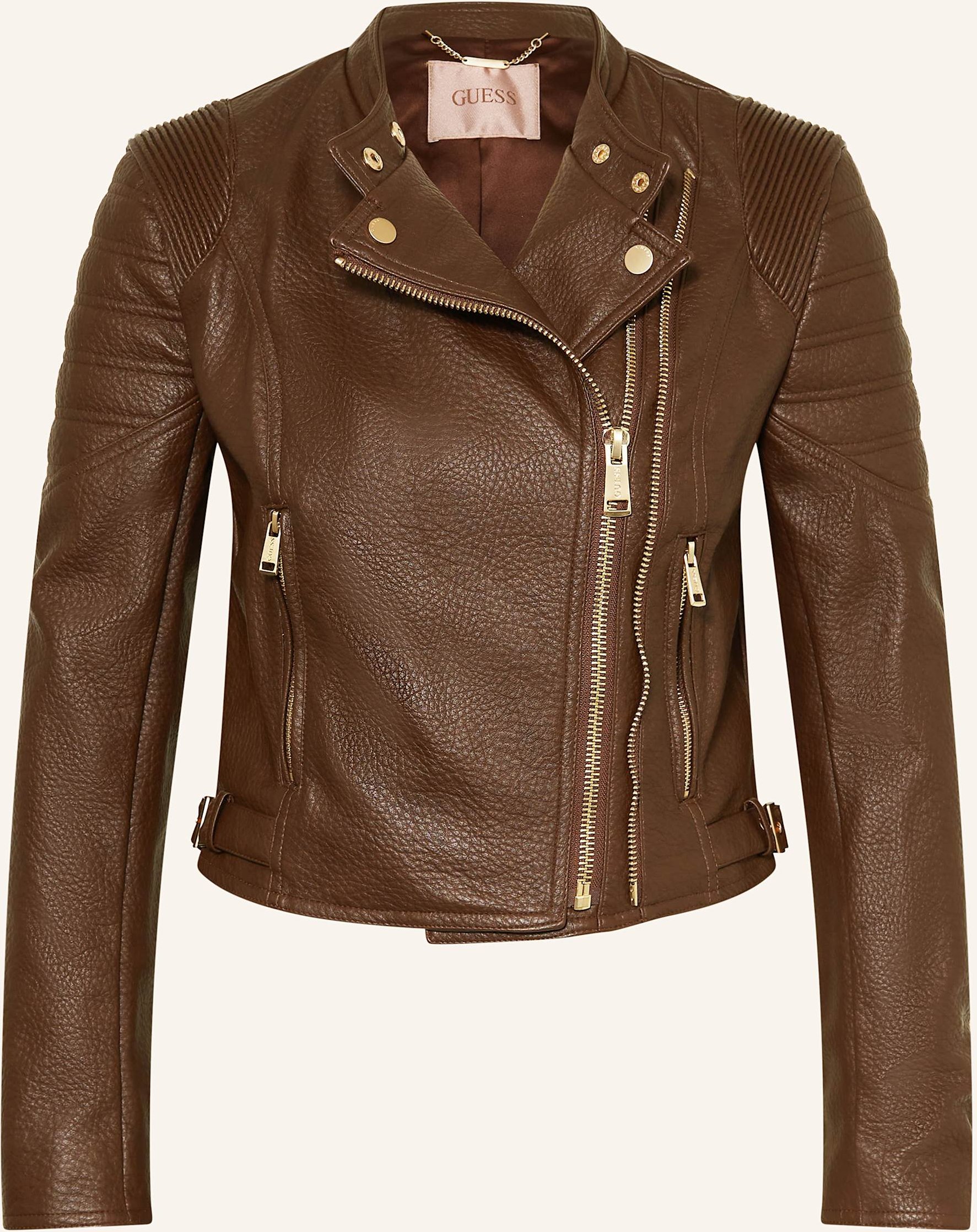 Guess Jacke Jeannine In Lederoptik braun